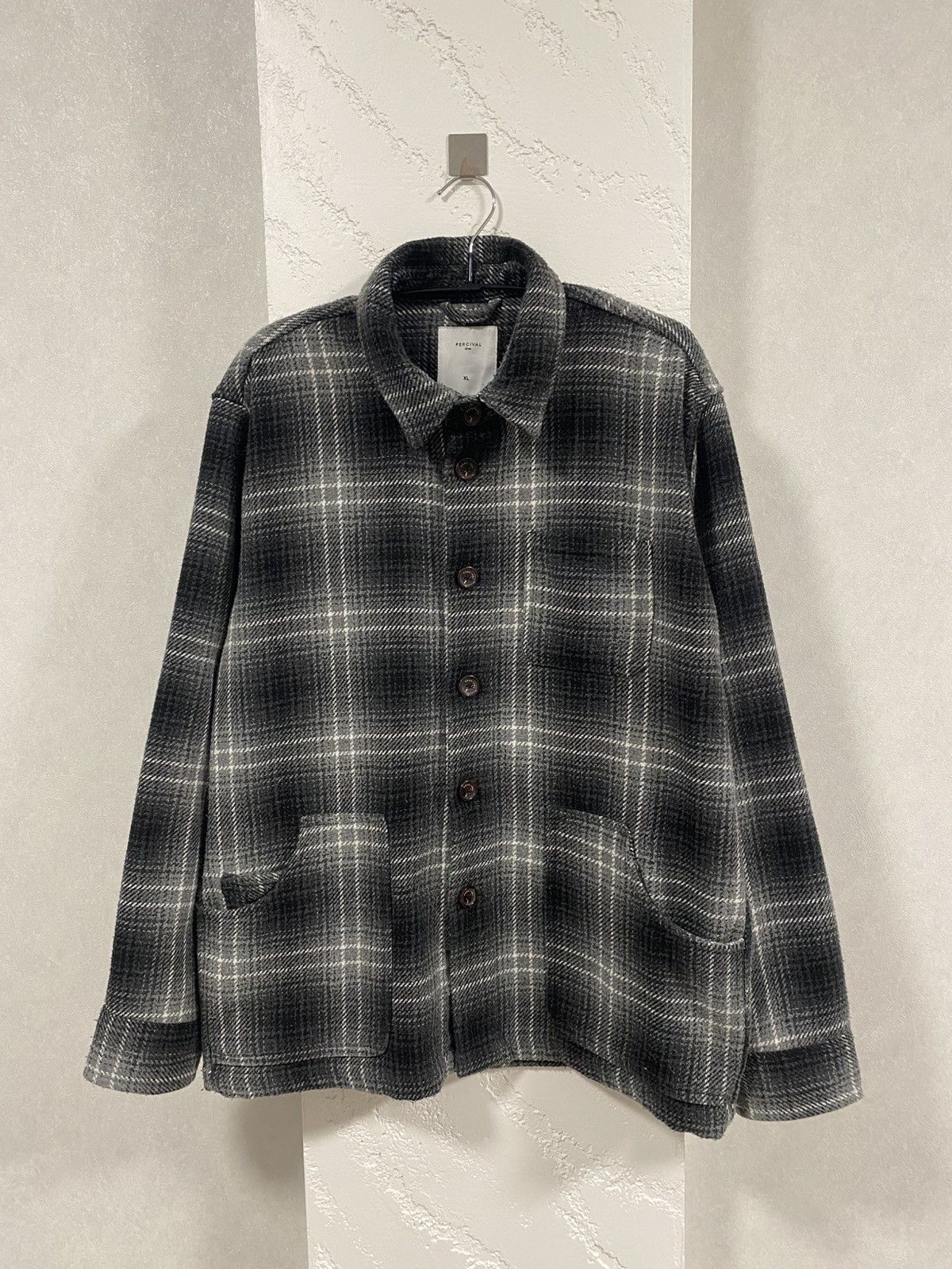 Percival Percival Check Overshirt Workwear Jacket Size: XL Size US XL / EU 56 / 4 - 1 Thumbnail