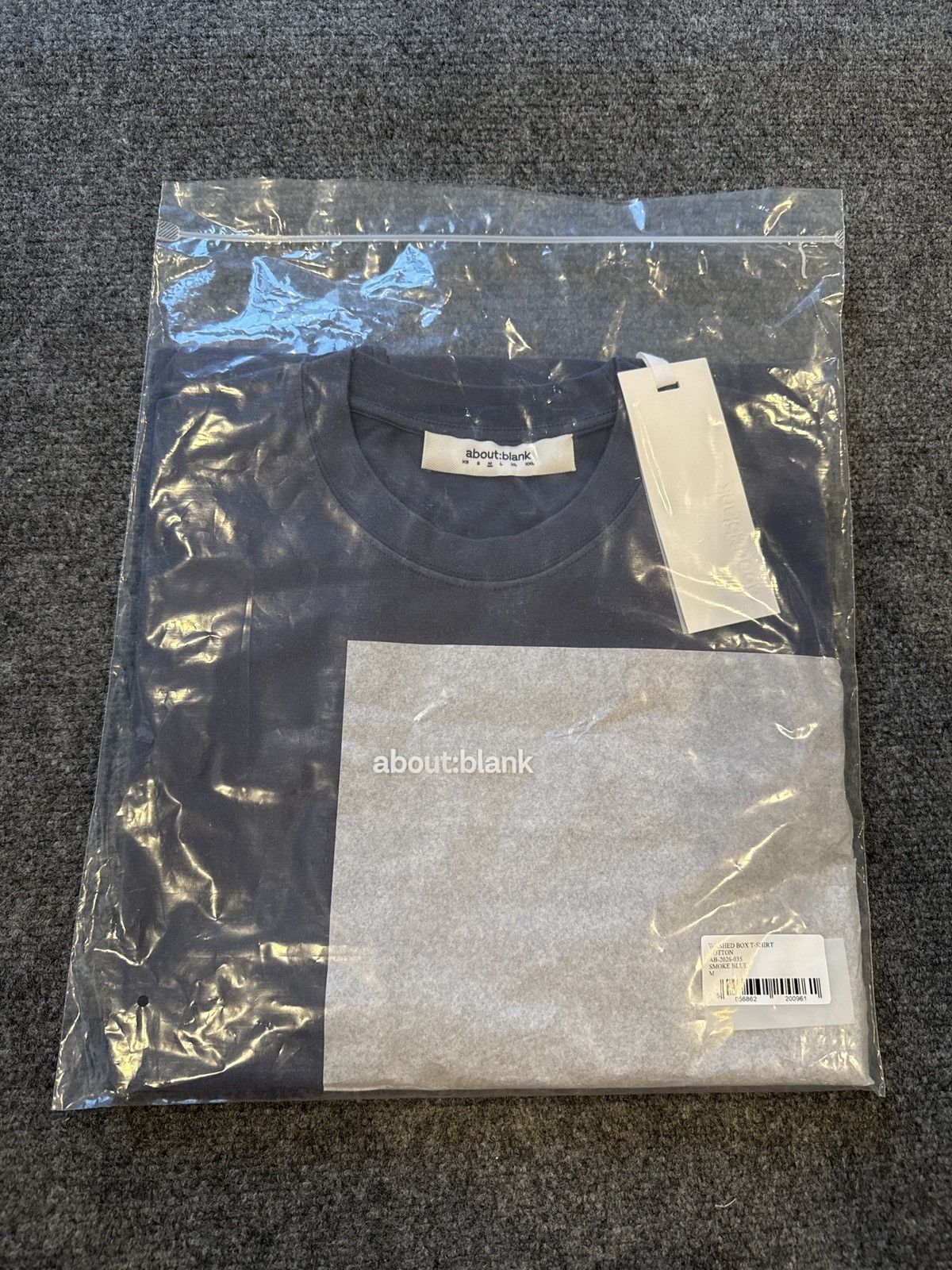 About:Blank About Blank Washed Box T-Shirt Cotton Smoke Blue Size US M / EU 48-50 / 2 - 2 Thumbnail