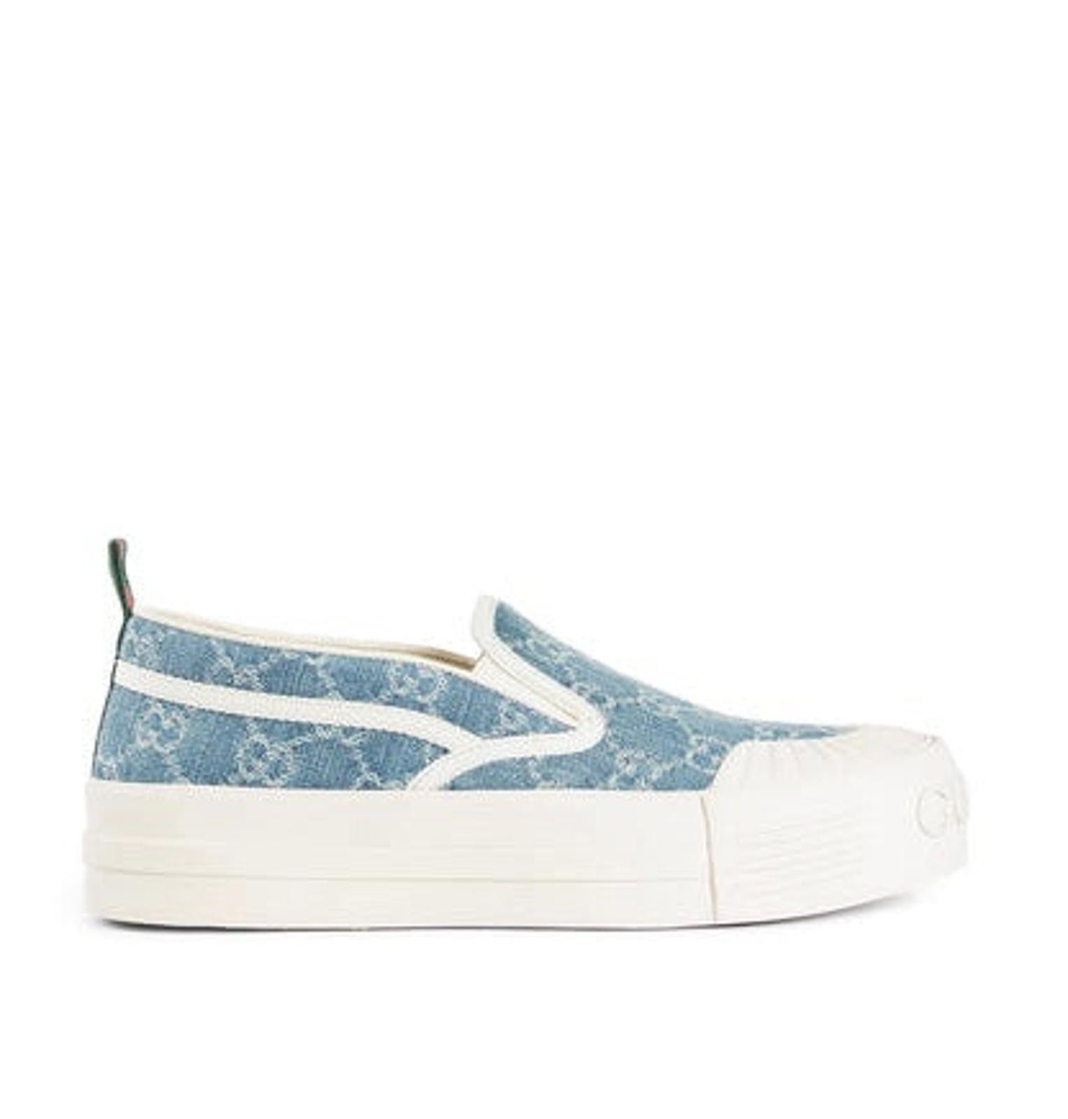 Gucci Gucci GG Web Denim Slip on Sneakers Size US 7.5 / IT 37.5 - 1 Thumbnail