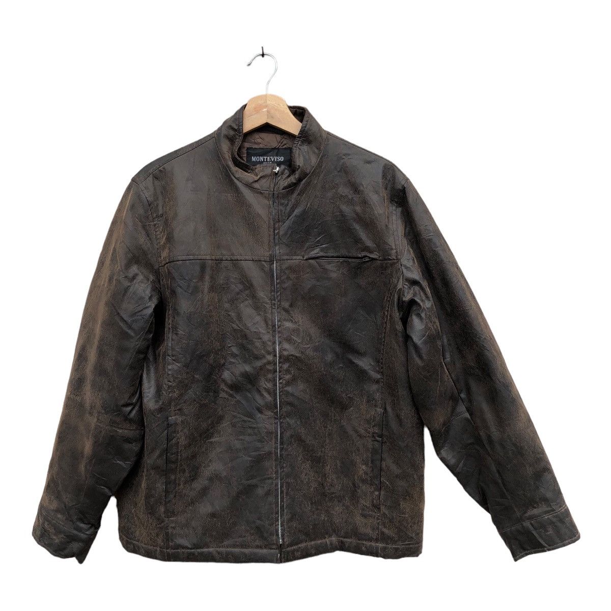 Designer Monteviso Italy Designer Leather Jacket Size US M / EU 48-50 / 2 - 1 Thumbnail