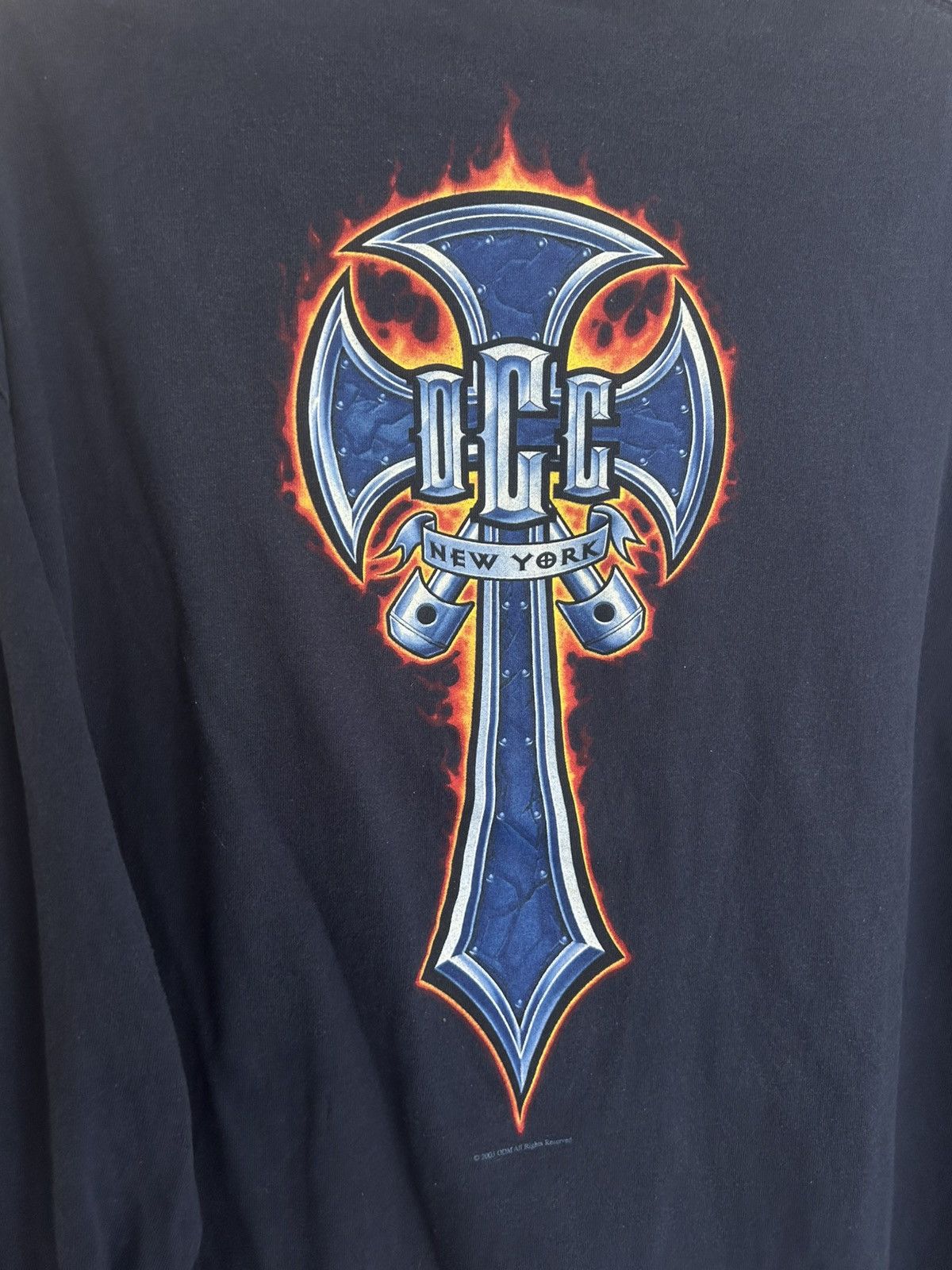 West Coast Choppers Orange County Choppers Cross Flame Longsleeve Navy Biker Tee Size US L / EU 52-54 / 3 - 5 Thumbnail