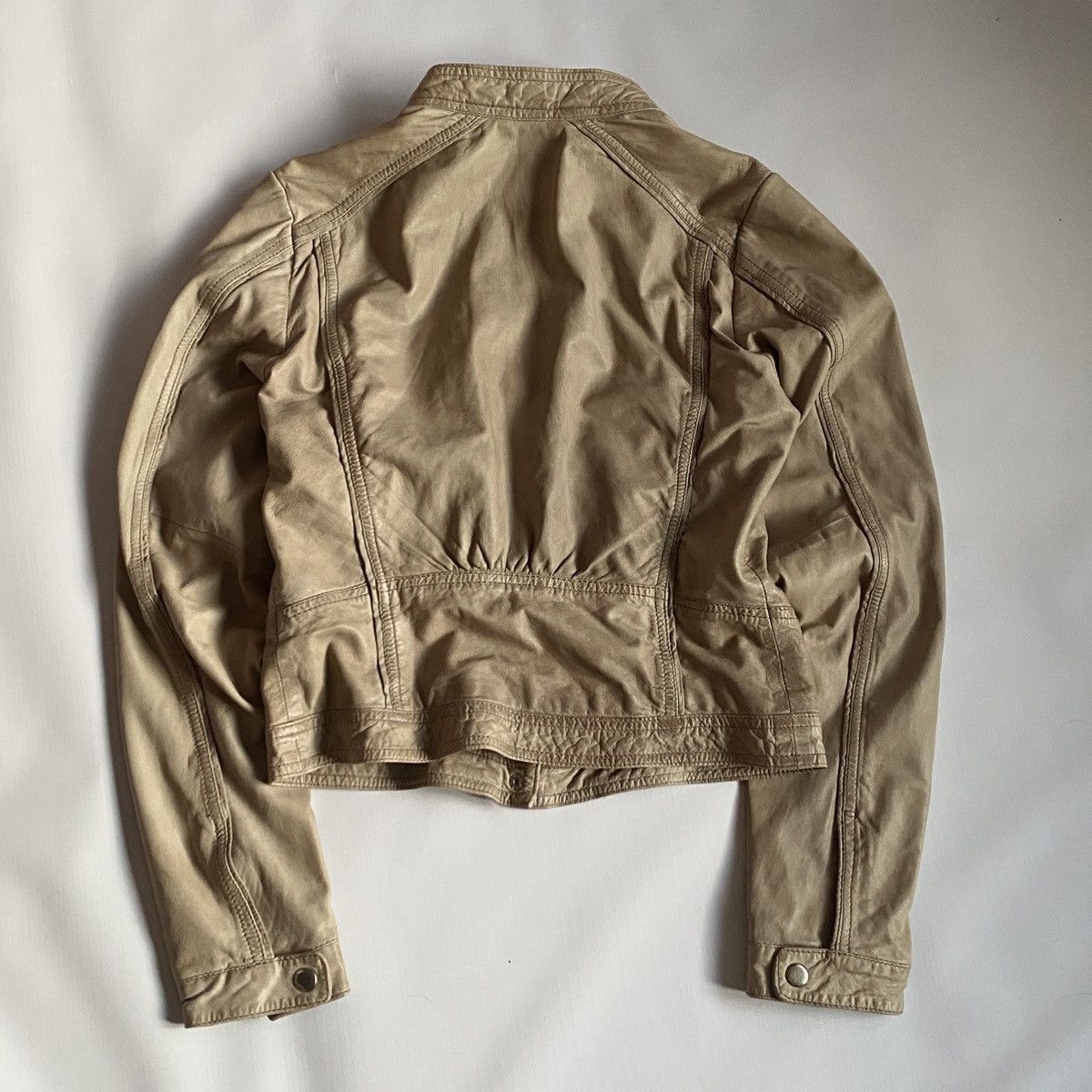 Genuine Leather Biker Real Leather Cropped Jacket Size S / US 4 / IT 40 - 4 Thumbnail