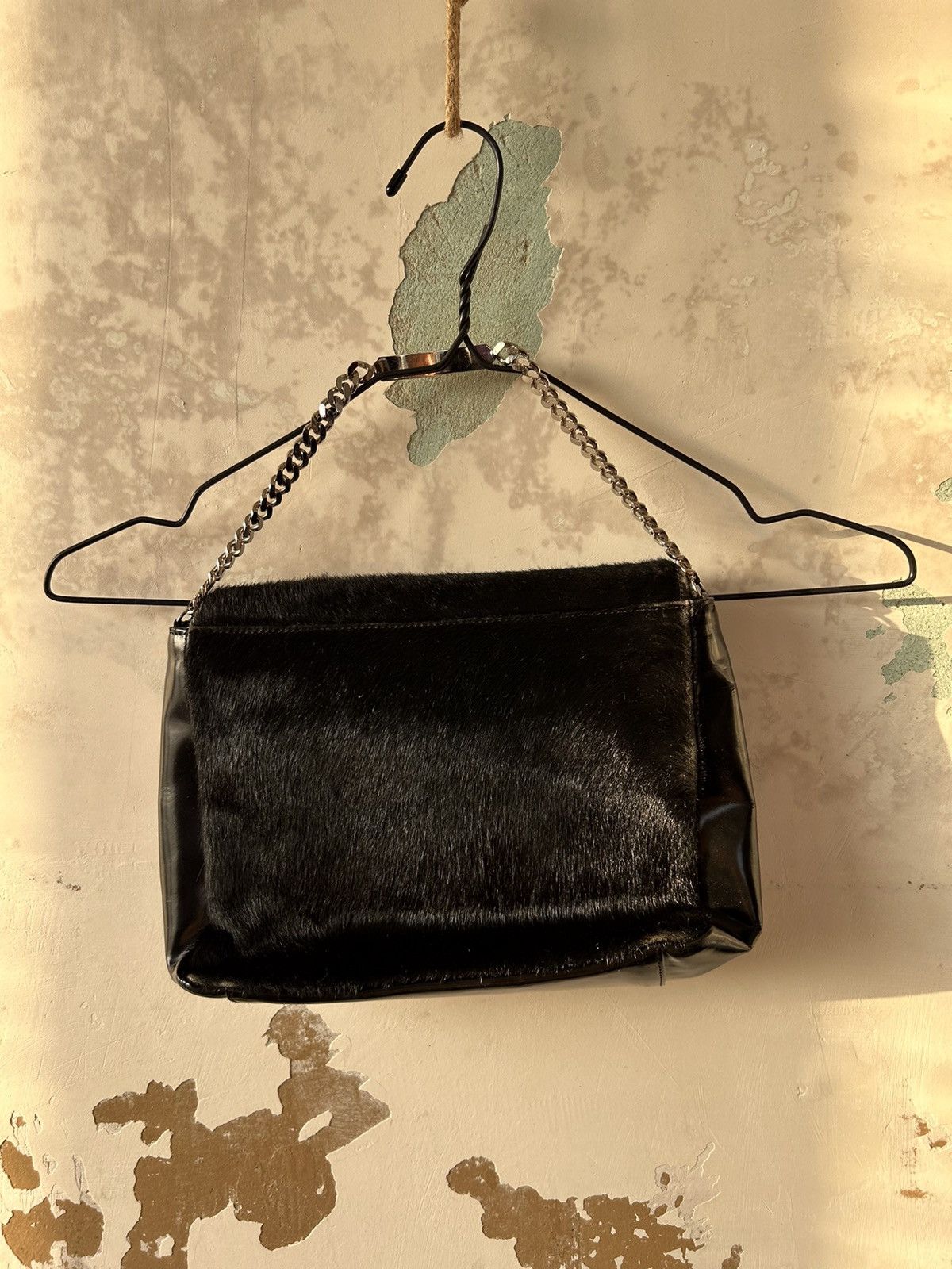 Japanese Brand × Vintage VINTAGE Y2K FAUX FUR BAG HANDLE SMALL LEATHER Size ONE SIZE - 4 Thumbnail