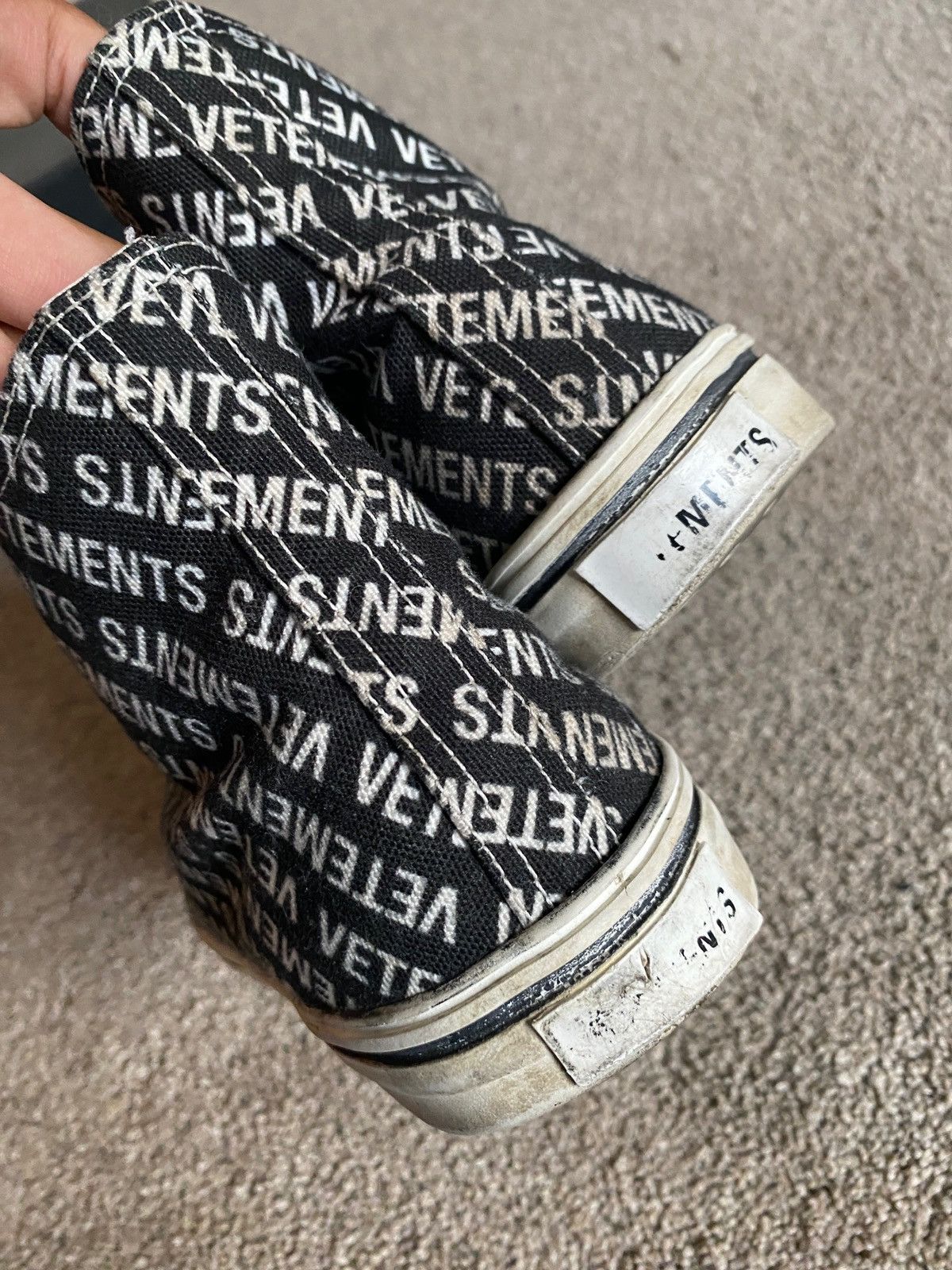 Vetements Vetements All Over Print Hi-top Sneaker Black Size US 8 / EU 41 - 5 Thumbnail