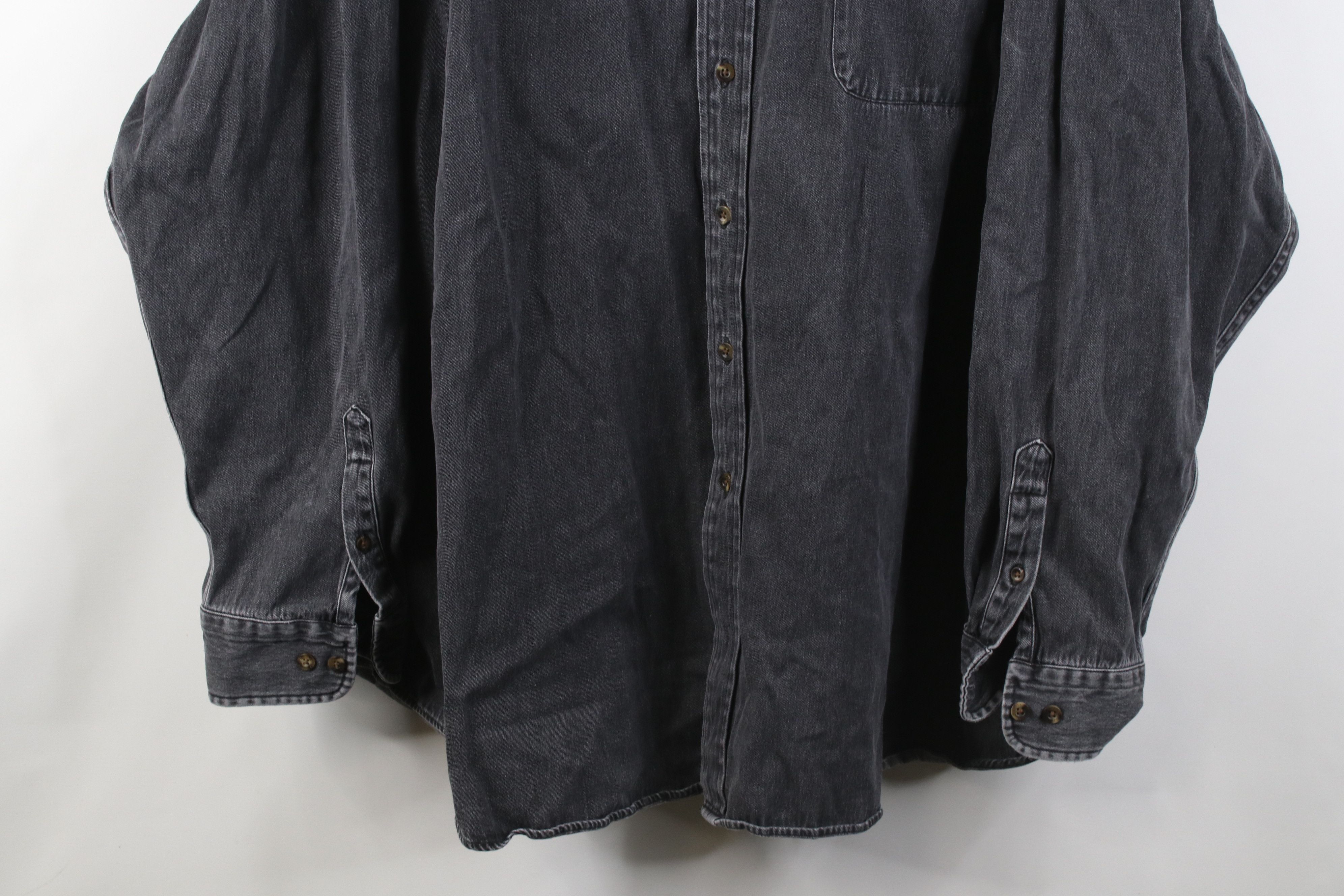 Vintage Vintage 90s Streetwear Denim Collared Button Down Shirt Size US XXL / EU 58 / 5 - 3 Thumbnail