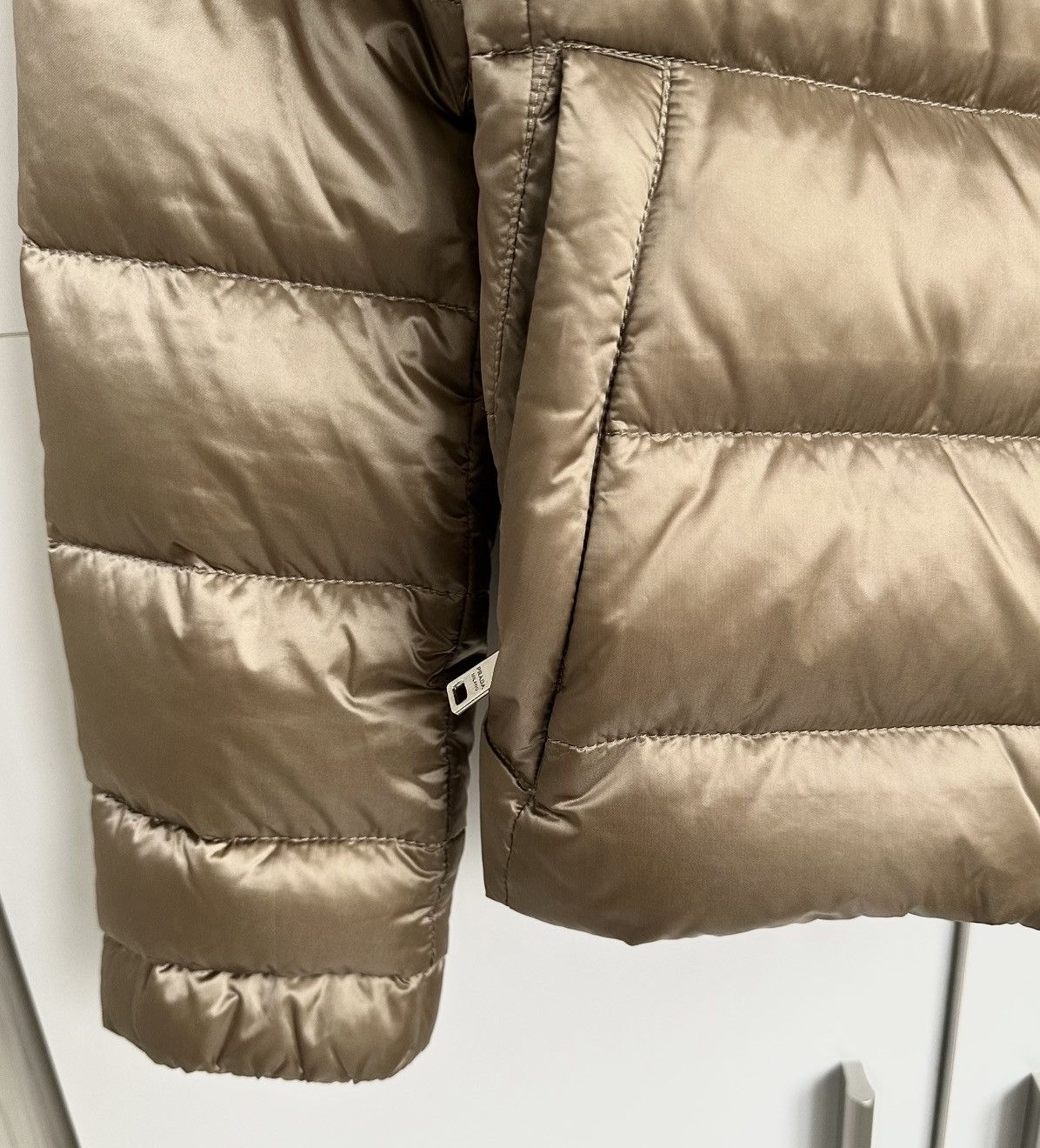 Prada Prada Women’s Down Jacket – Size 38 IT - Beige / Cream Size XS / US 0-2 / IT 36-38 - 3 Thumbnail