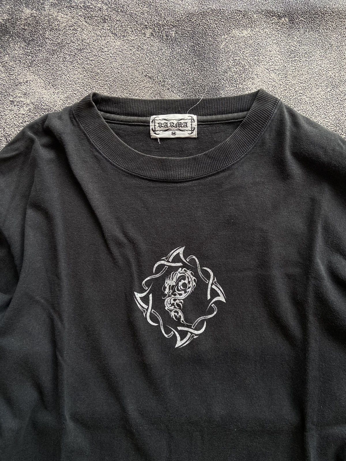 Japanese Brand VINTAGE KARMA "KNOW LEDGE AND RECOMMENDATION MY ASS" Size US M / EU 48-50 / 2 - 2 Thumbnail