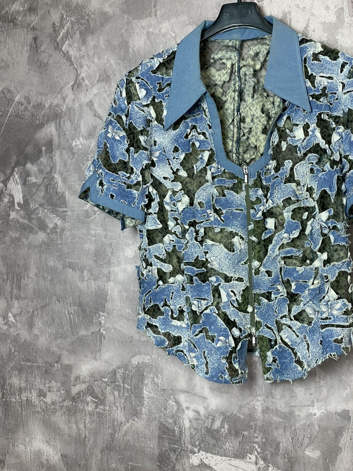 Vintage Vintage mesh Net button up avant garde y2k Size M / US 6-8 / IT 42-44 - 4 Thumbnail
