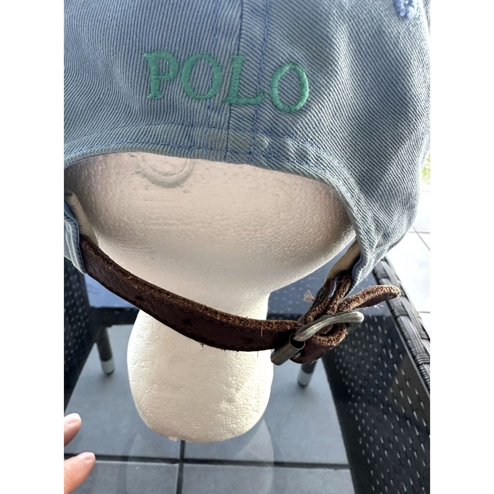 Polo Ralph Lauren VINTAGE Polo Ralph Lauren Hat Cap Leather Strapback Embroidered Pony Light Blue 90s Grunge Y2K Baseball Cap Mens One Size Adjustable Lightweight Size US M / EU 48-50 / 2 - 6 Thumbnail