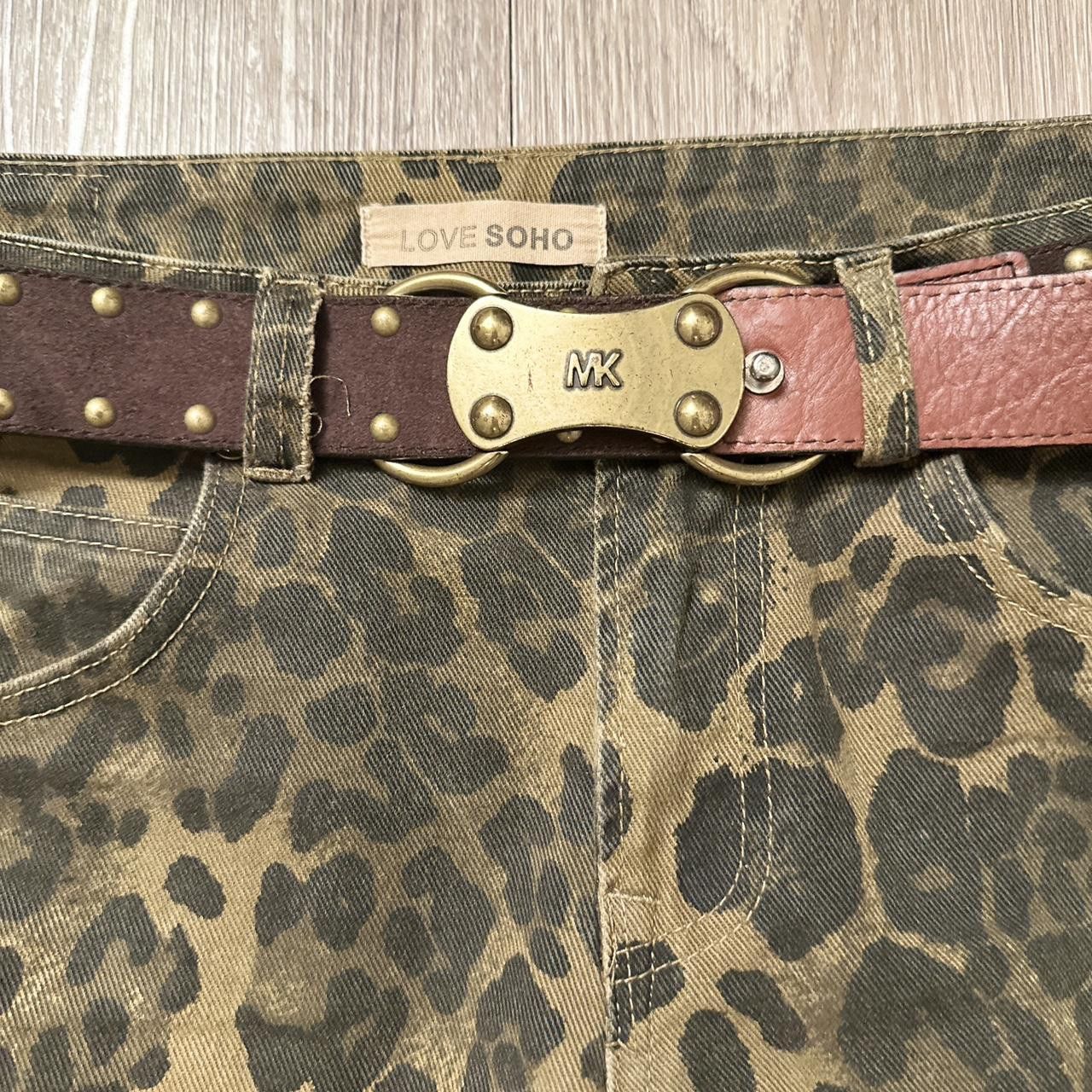 Michael Kors × Vintage Michael Kors Vintage Gold Studded Leather Belt Cowboy Y2K Size US 32 / EU 48 - 2 Thumbnail