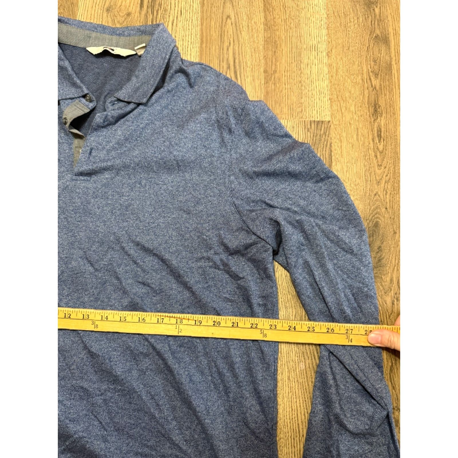 Joseph Abboud Joseph Abboud Shirt Polo XL Men Blue Long Sleeve 1/4 Button Collared Knit 100% Cotton Casual Golf Modern Classic Stretch Size US XL / EU 56 / 4 - 7 Thumbnail