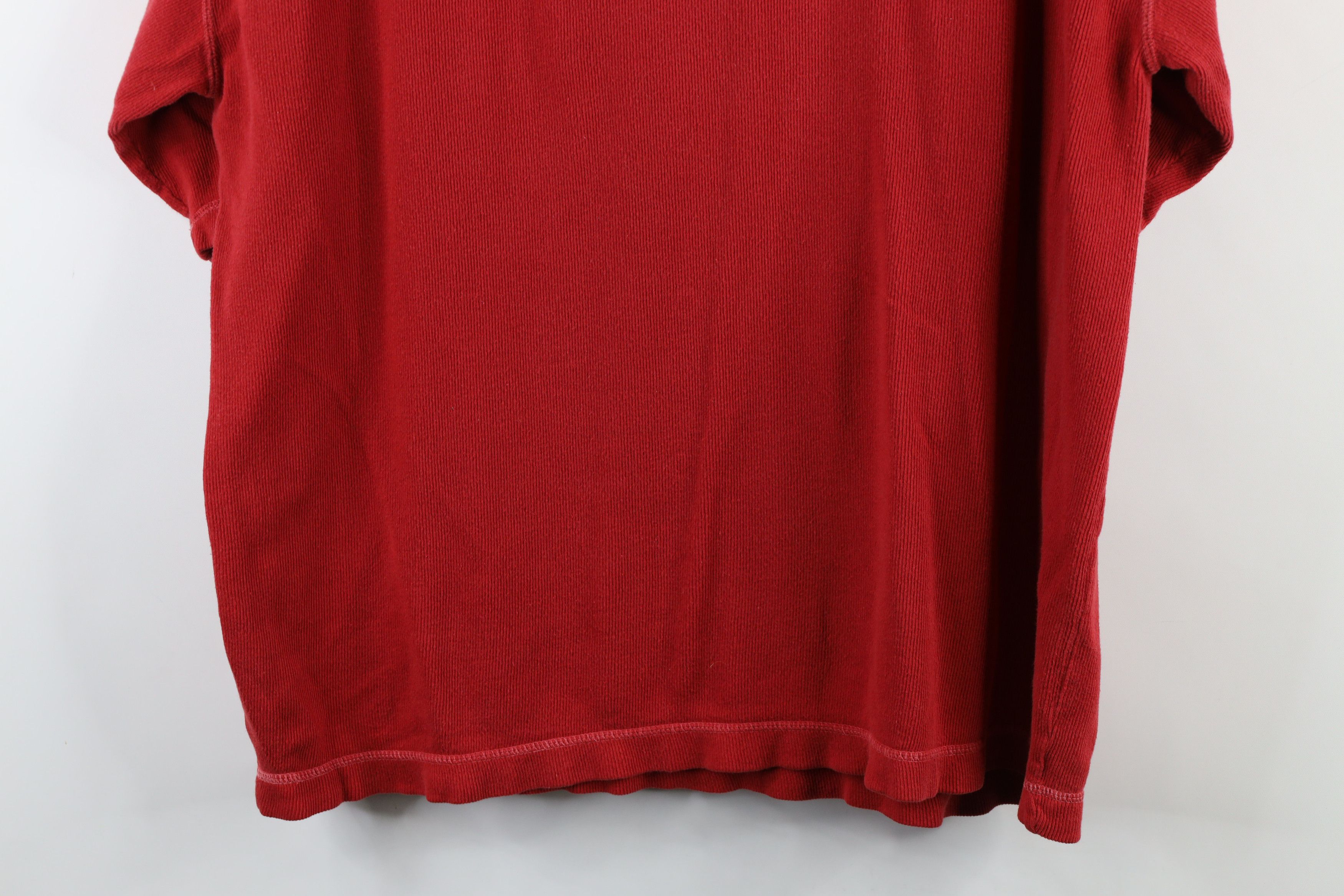 Levi's × Vintage Vintage 90s Levis Ribbed Knit Short Sleeve Henley T-Shirt Size US XL / EU 56 / 4 - 14 Thumbnail