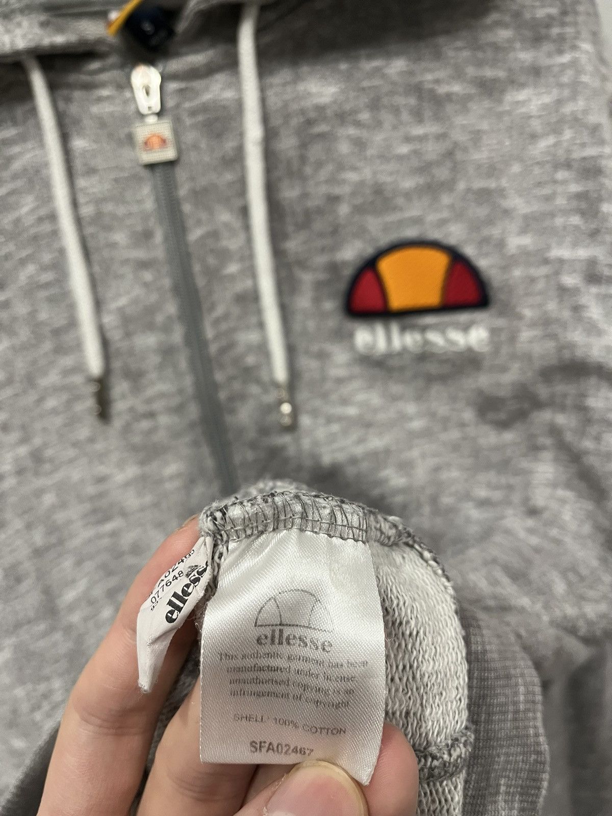 Ellesse Ellesse full zip hoodie size S gray/white Size US S / EU 44-46 / 1 - 5 Thumbnail