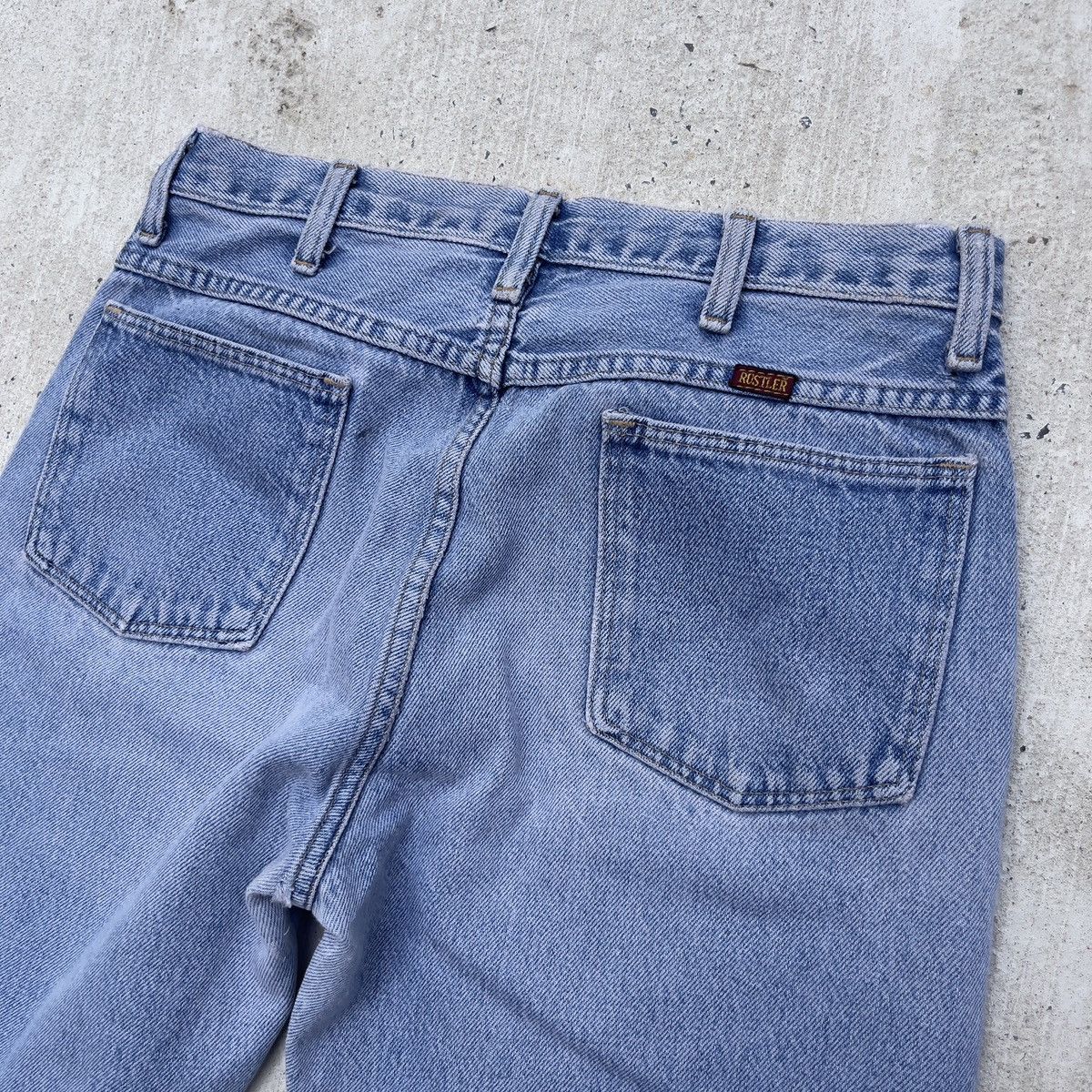 Rustler Vintage 90s Distressed RUSTLER Blue Jeans Size 28" / US 6 / IT 42 - 5 Thumbnail