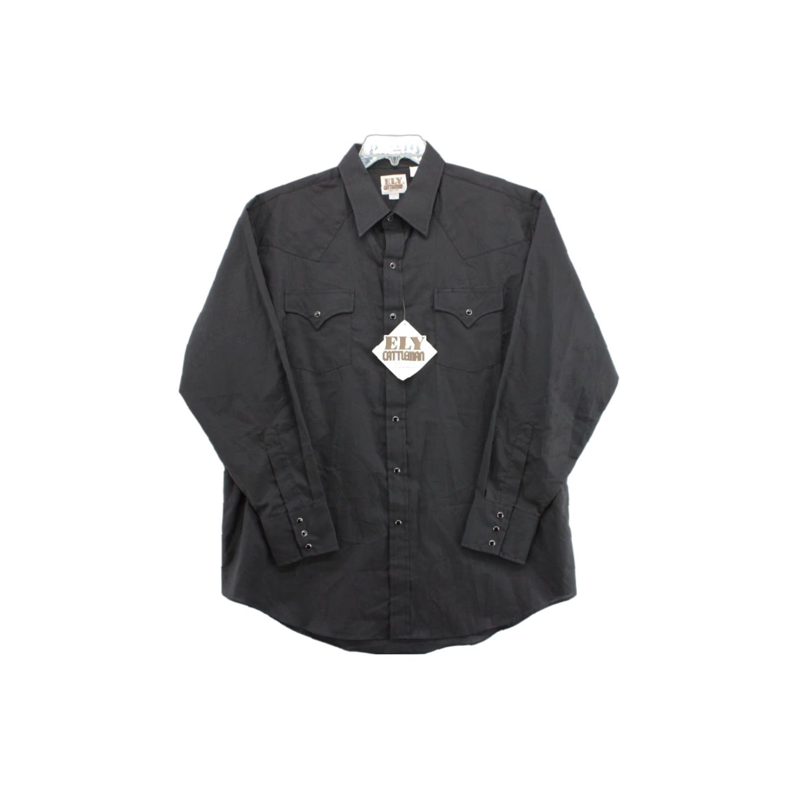 Vintage VINTAGE Ely Cattleman Shirt Men's XL Black Long Sleeve Pearl Snap Cowboy Western Size US XL / EU 56 / 4 - 1 Thumbnail