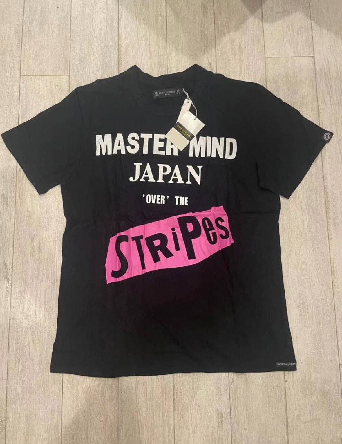 mastermind JAPAN over the stripes Tシャツ　L Mastermind Japan x Over the Stripes tee