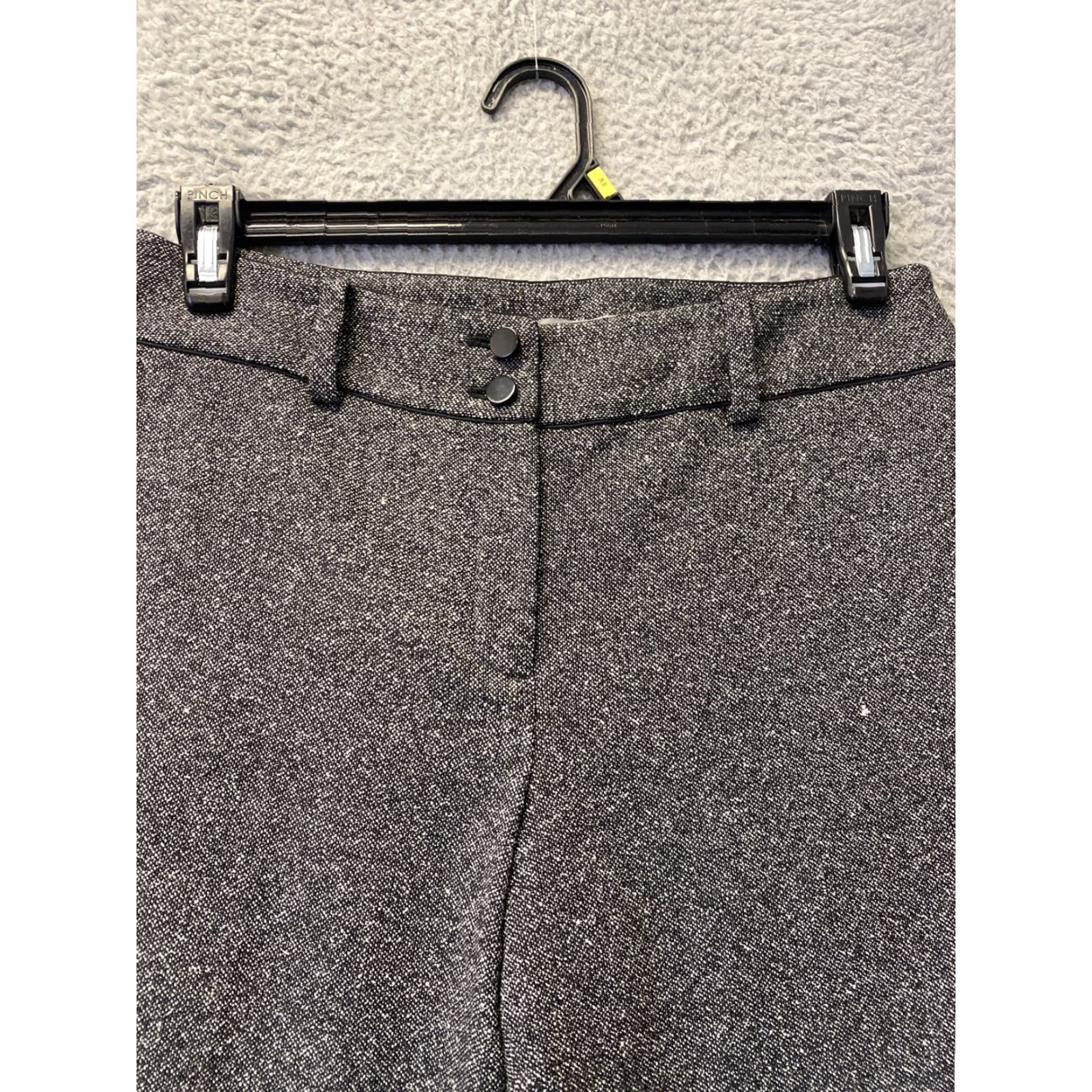 Ann Taylor Ann Taylor Dress Pants Women 6 Gray Mid Rise Bootcut Flat Front Zip Inseam 32 Regular Size 28" / US 6 / IT 42 - 2 Thumbnail