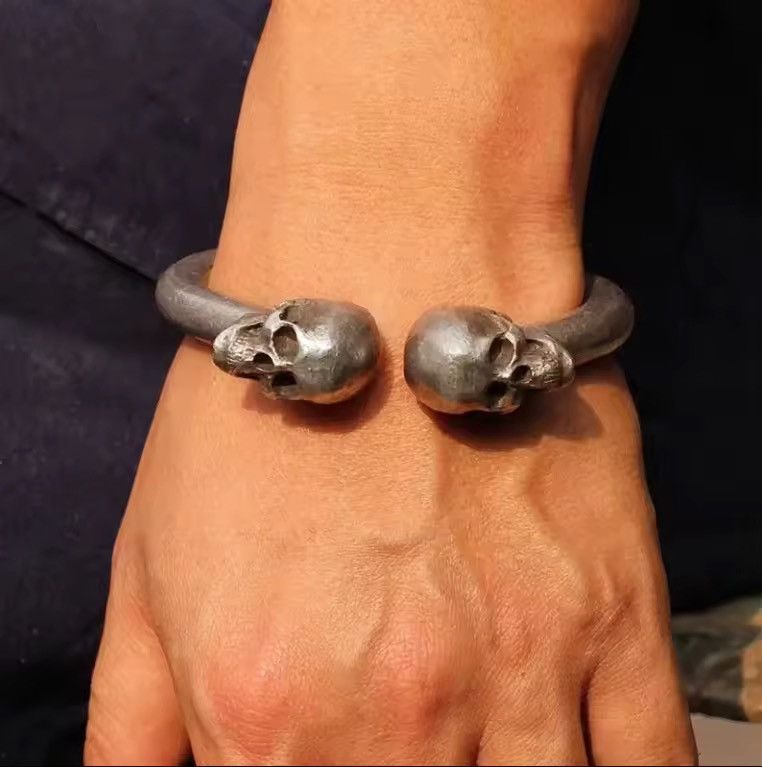 Jewelry Punk Gothic Skeleton Skull Retro Style Bracelet Size ONE SIZE - 2 Thumbnail