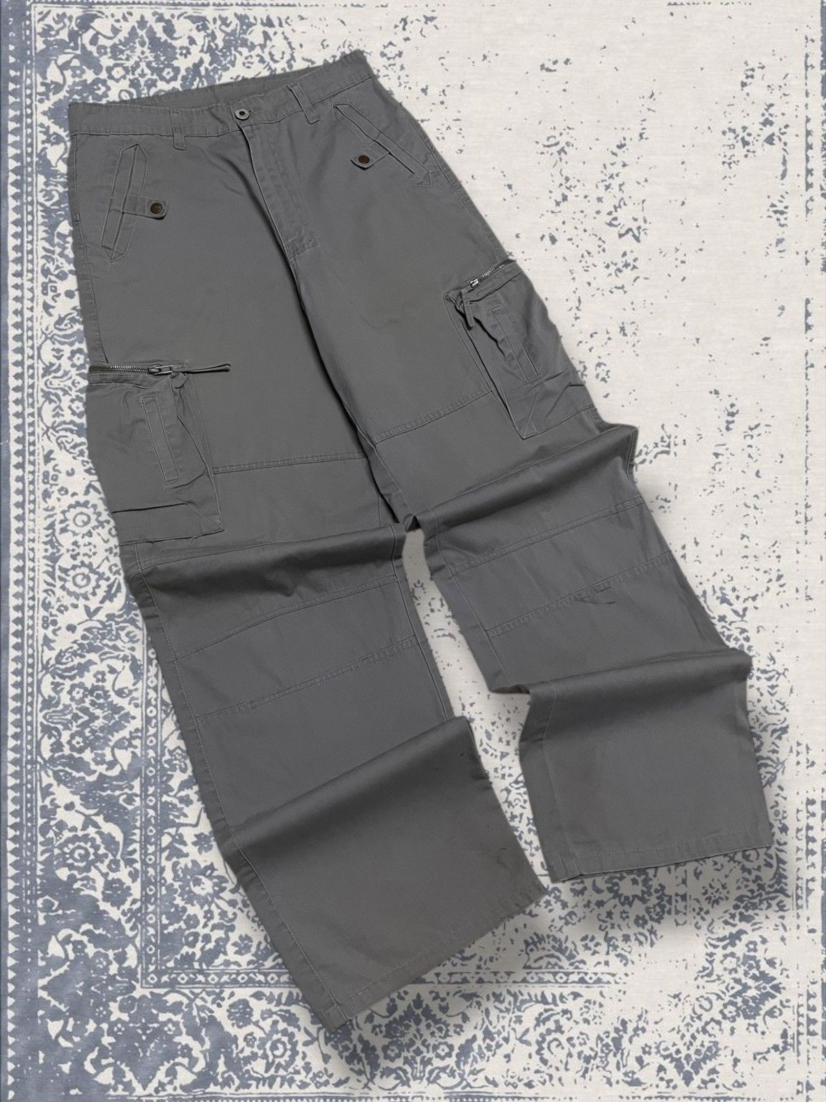 Designer × Japanese Brand × Vintage Vintage 1990s Japan Designer No Brake Cargo Multipcoket Pant Size US 29 - 2 Thumbnail