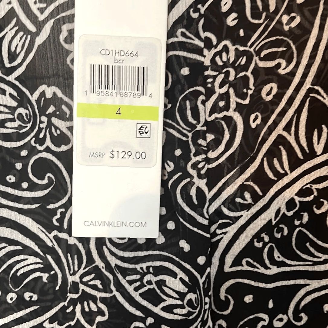 Calvin Klein Calvin Klein Women’s Dress Knee Length Ruffle Multicolor 4 Womens Wrap Dress Size S / US 4 / IT 40 - 7 Thumbnail