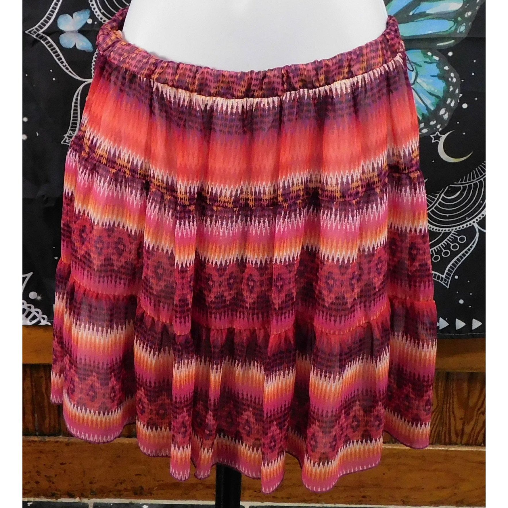 Other B-Wear Striped Sunset Skirt In Southwestern Print Size 28" / US 6 / IT 42 - 1 Thumbnail