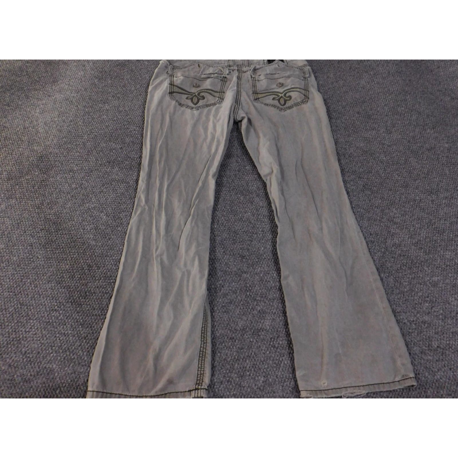 Vintage VINTAGE Rock Revival Jeans Mens 40 Sage Green RPMU08T2 Straight Leg Embroidered Pockets Size US 40 / EU 56 - 2 Thumbnail