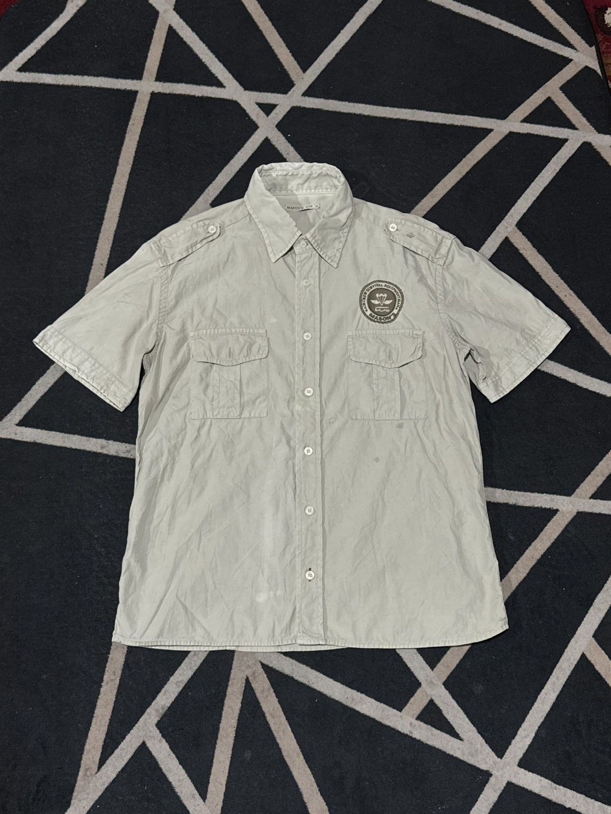 Mason's Mason's Air Crew Workshirt Embroidered Military Size US M / EU 48-50 / 2 - 2 Thumbnail
