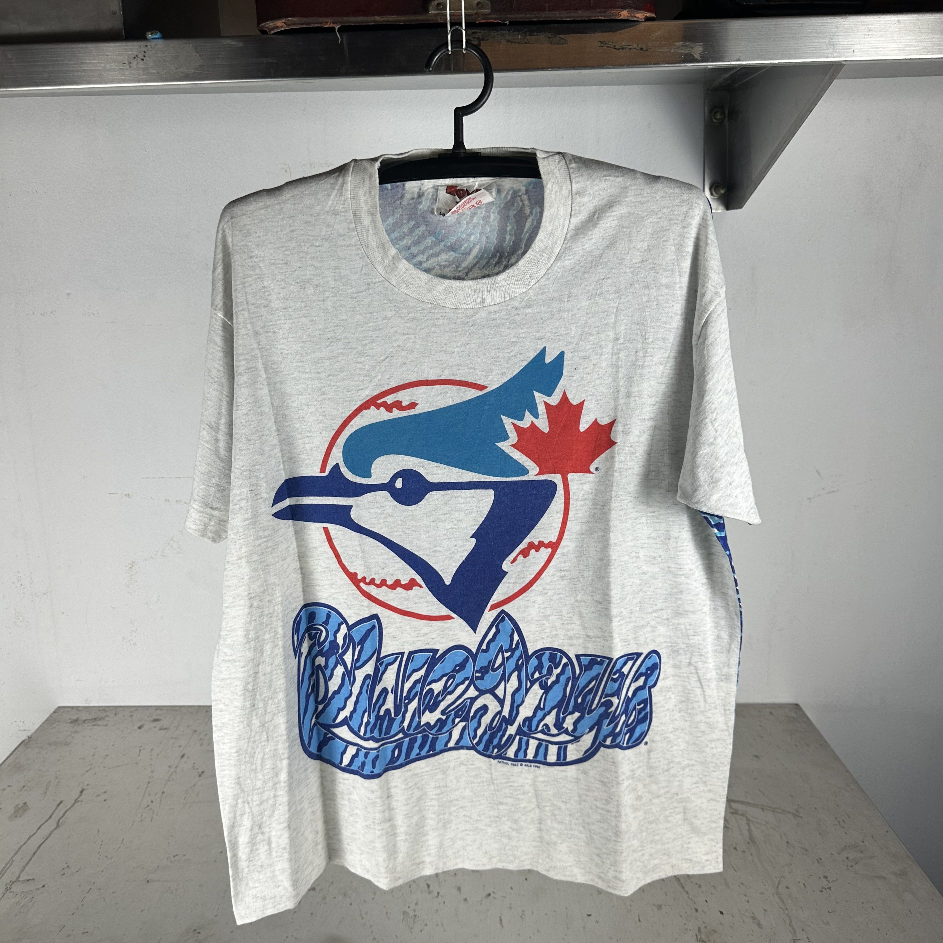 Vintage ​1992 Toronto Blue Jays Baseball MLB Double Sided T-shirt Size US XL / EU 56 / 4 - 1 Thumbnail