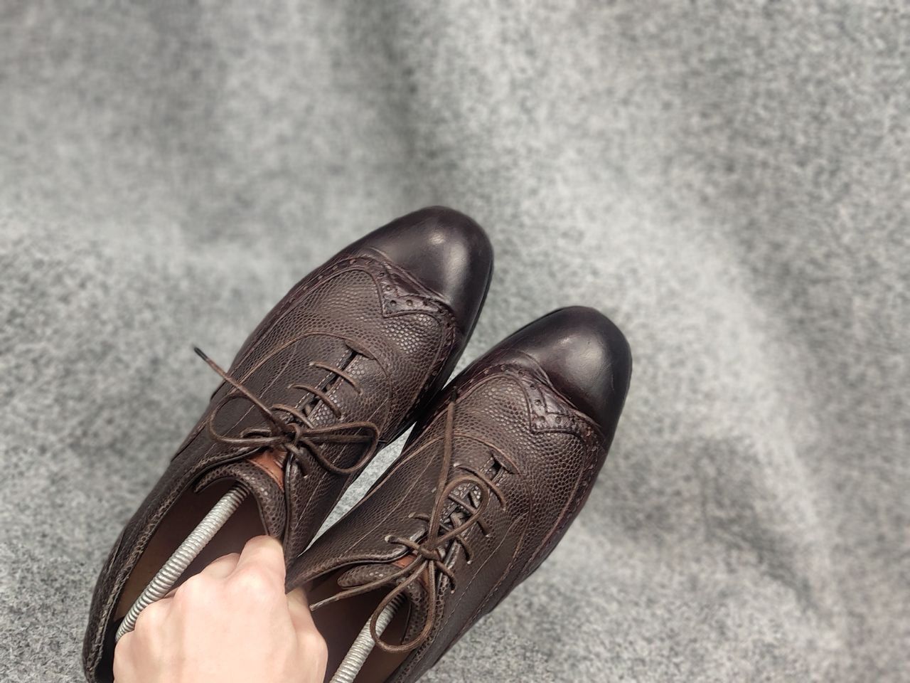 Santoni Santoni Design Brown Leather Low Top Sneakers oxford shoes Size US 8 / EU 41 - 15 Thumbnail
