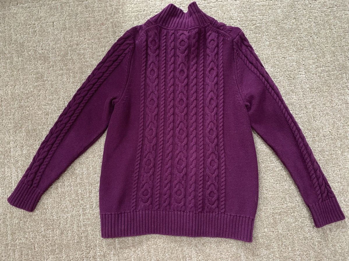 Lands' End Lands End Cable Knit Zip-Up Size L / US 10 / IT 46 - 5 Thumbnail