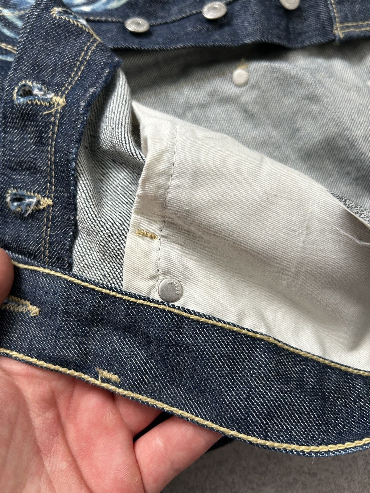 Levi's Levis engineered x hand made custom jeans mens blue Size US 34 / EU 50 - 11 Thumbnail
