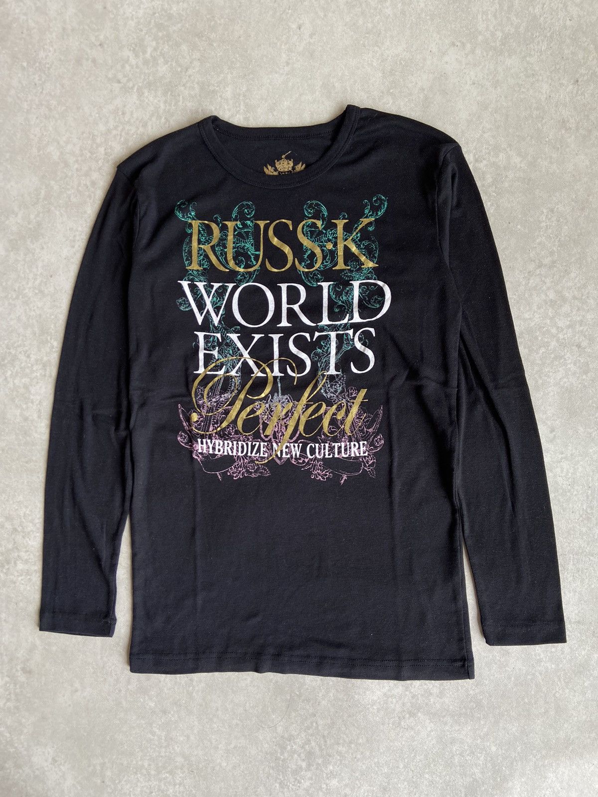 If Six Was Nine × Japanese Brand × Le Grande Bleu (L.G.B.) Russ.k Poem Skull Style Longslevee Size US L / EU 52-54 / 3 - 1 Thumbnail
