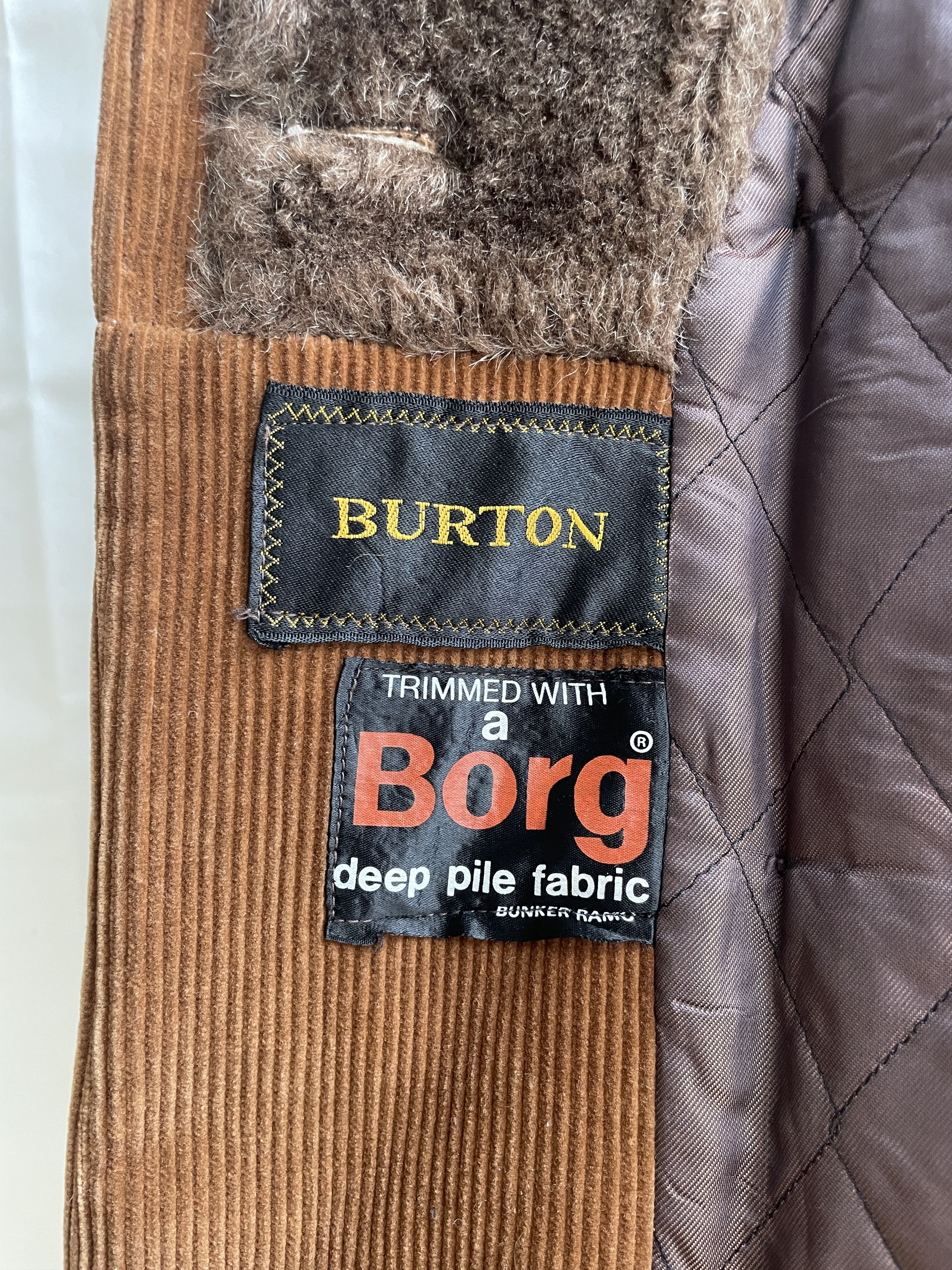 Burton Burton Vintage 60s 70s Borg Corduroy Double Breasted Coat Size US L / EU 52-54 / 3 - 8 Thumbnail
