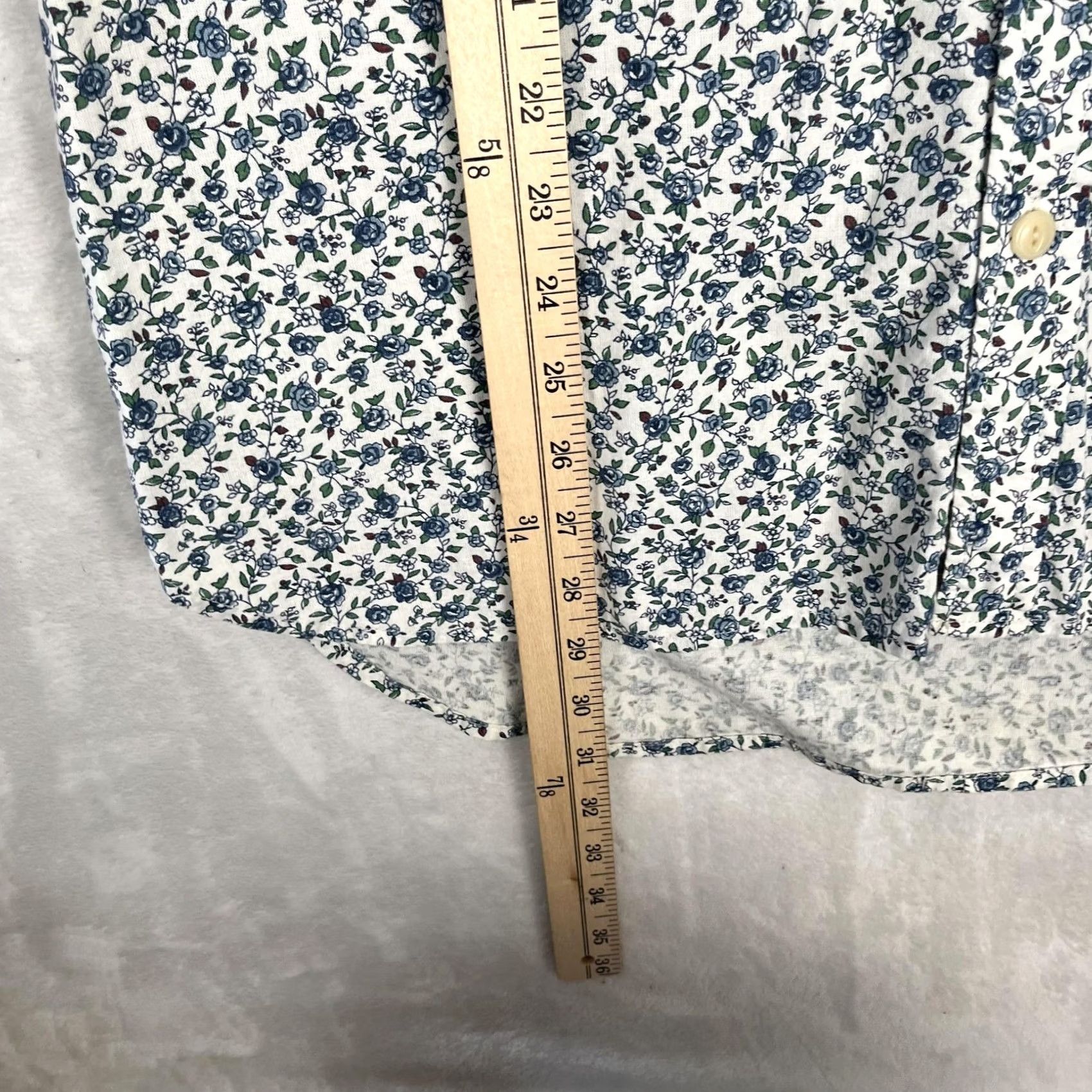 Vintage Denim & Supply Ralph Lauren Shirt Mens XL Blue Floral Short Sleeve Button Casual Size US XL / EU 56 / 4 - 3 Thumbnail