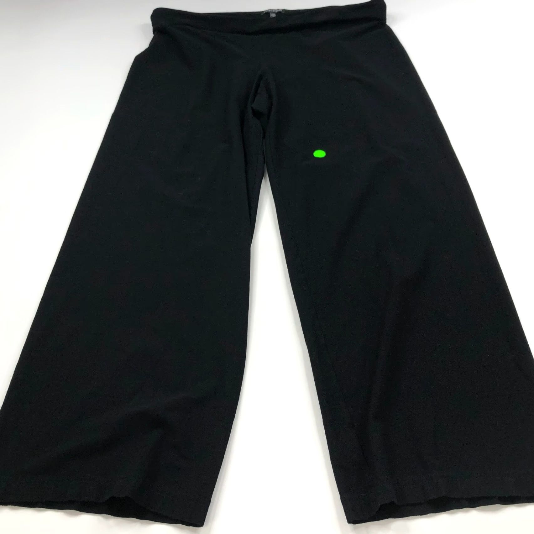 Eileen Fisher Eileen Fisher Pants Black Mid Rise Viscose Pull On Large 37W 29L Regular Inseam 29" Flat Front Pockets Women's Large Black Pants Size 36" / US 14 / IT 50 - 4 Thumbnail
