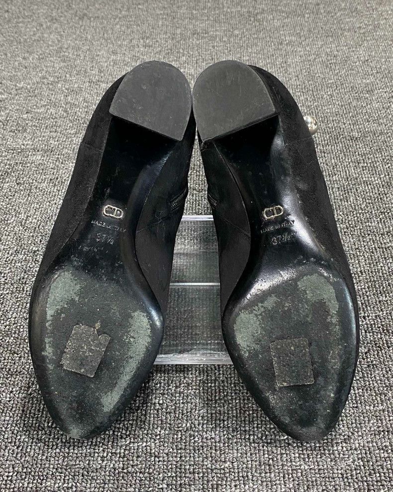 Dior Dior Black Suede Mid-2505 Size US 5.5 / IT 35.5 - 6 Thumbnail