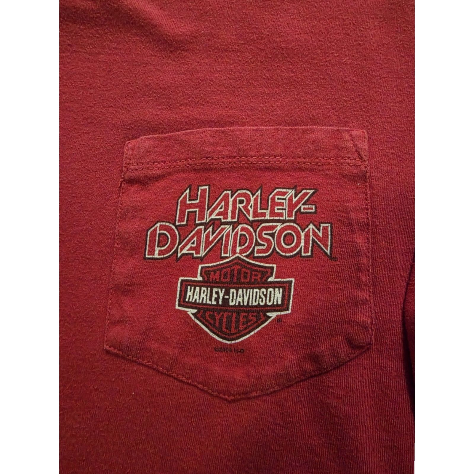 Harley Davidson VINTAGE Harley-Davidson Las Vegas Long Sleeve T-Shirt Tribal Print Sleeves Red Adult XL Size US XL / EU 56 / 4 - 4 Thumbnail