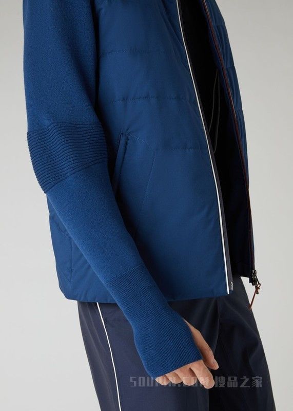 Loro Piana o1loc1c0125 Bomber Jacket in Blue Size US XS / EU 42 / 0 - 2 Thumbnail