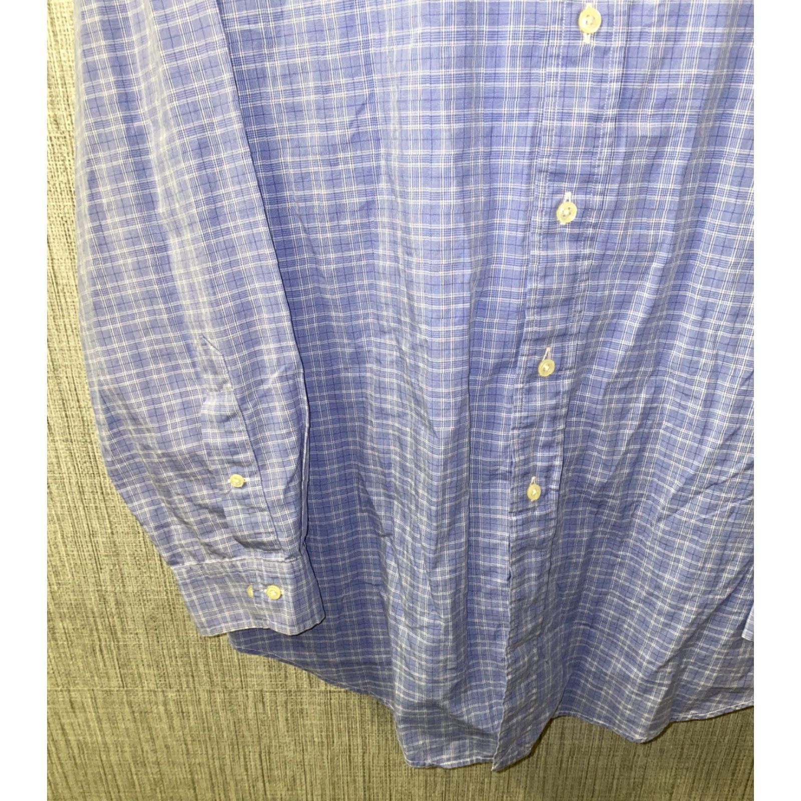 Ralph Lauren Ralph Lauren Yarmouth Mens Blue Long Sleeve Button Front Shirt Size 17 Plaids & Checks Size US XL / EU 56 / 4 - 4 Thumbnail