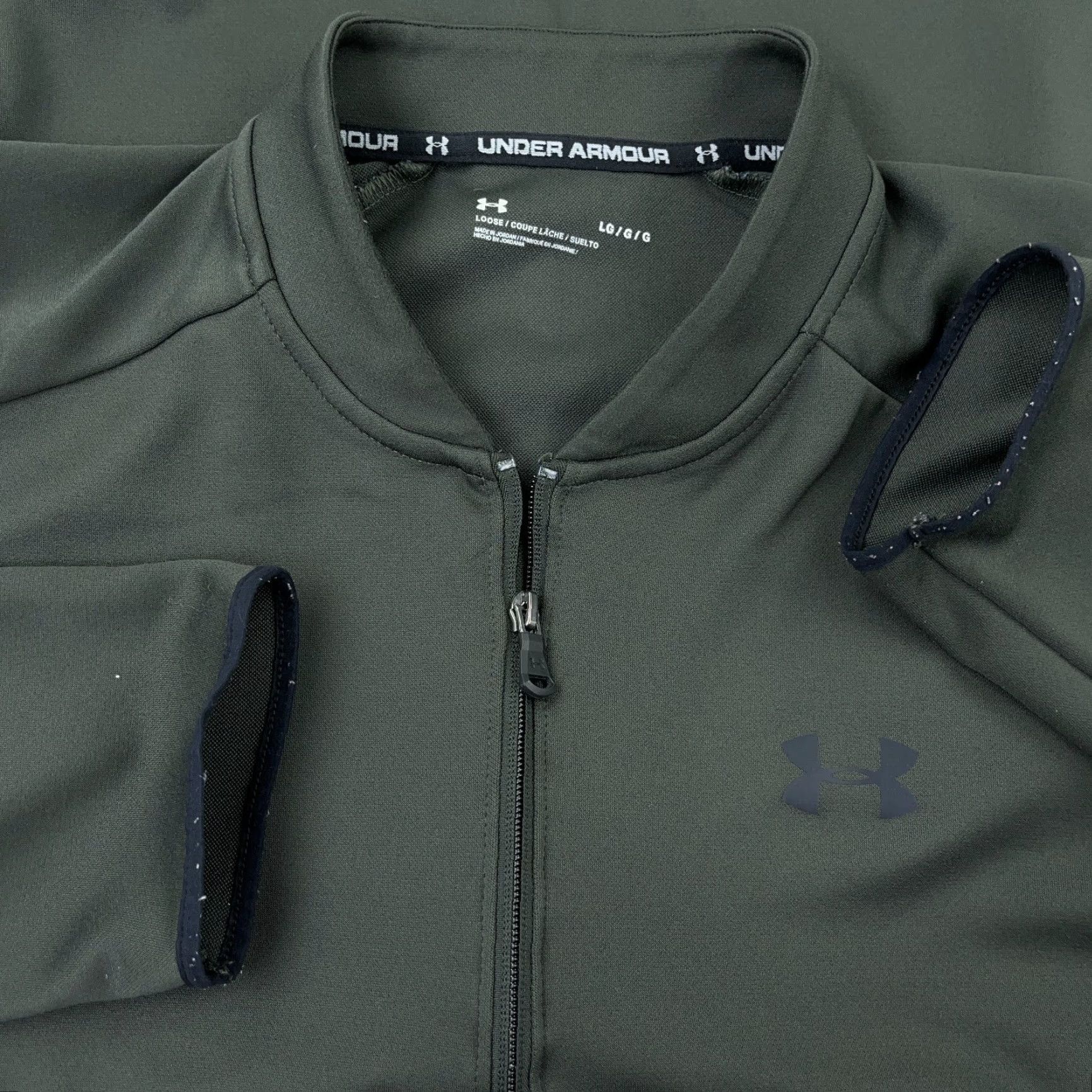 Under Armour Under Armour Jacket Mens Large Gray Full Zip Track Suit Sweatshirt Blade Collar Size US L / EU 52-54 / 3 - 2 Thumbnail