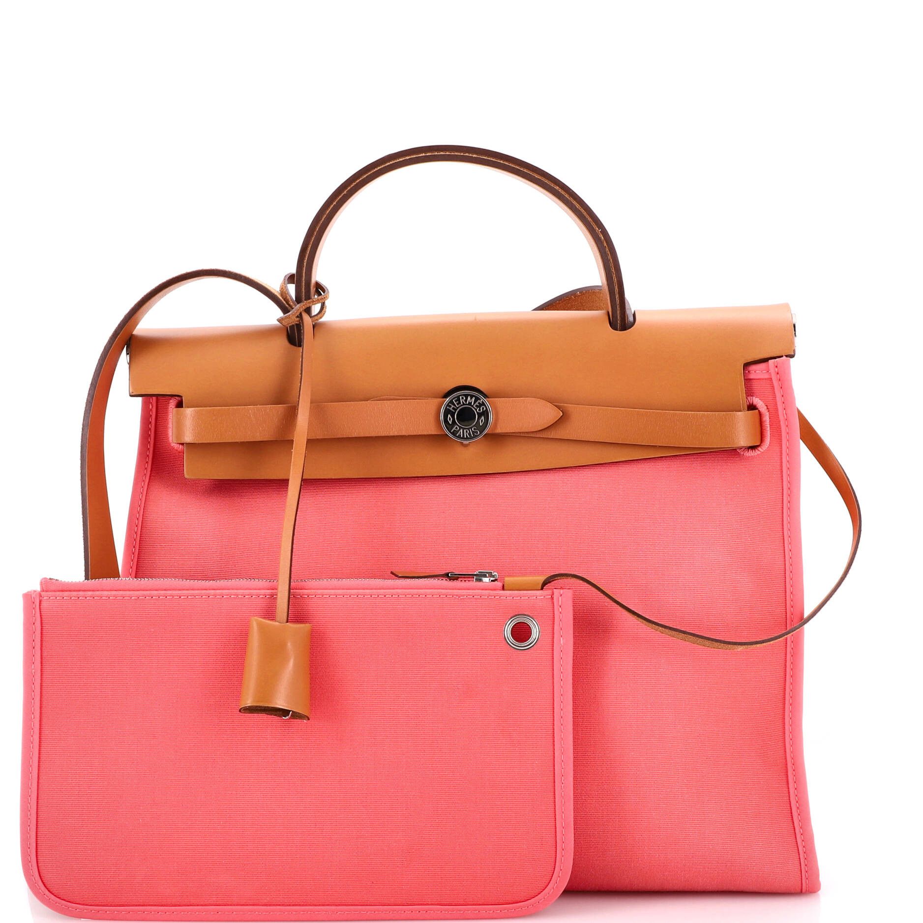 Hermes Herbag Zip Leather and Toile 31 Size ONE SIZE - 1 Thumbnail