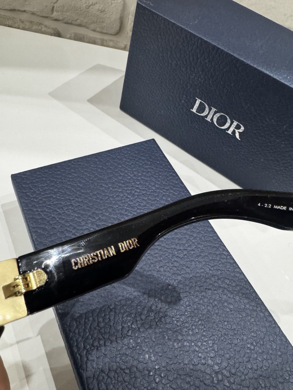 Dior Christian Dior "Lady" Black Oval Cat Eye Shield Sunglasses Size ONE SIZE - 19 Thumbnail