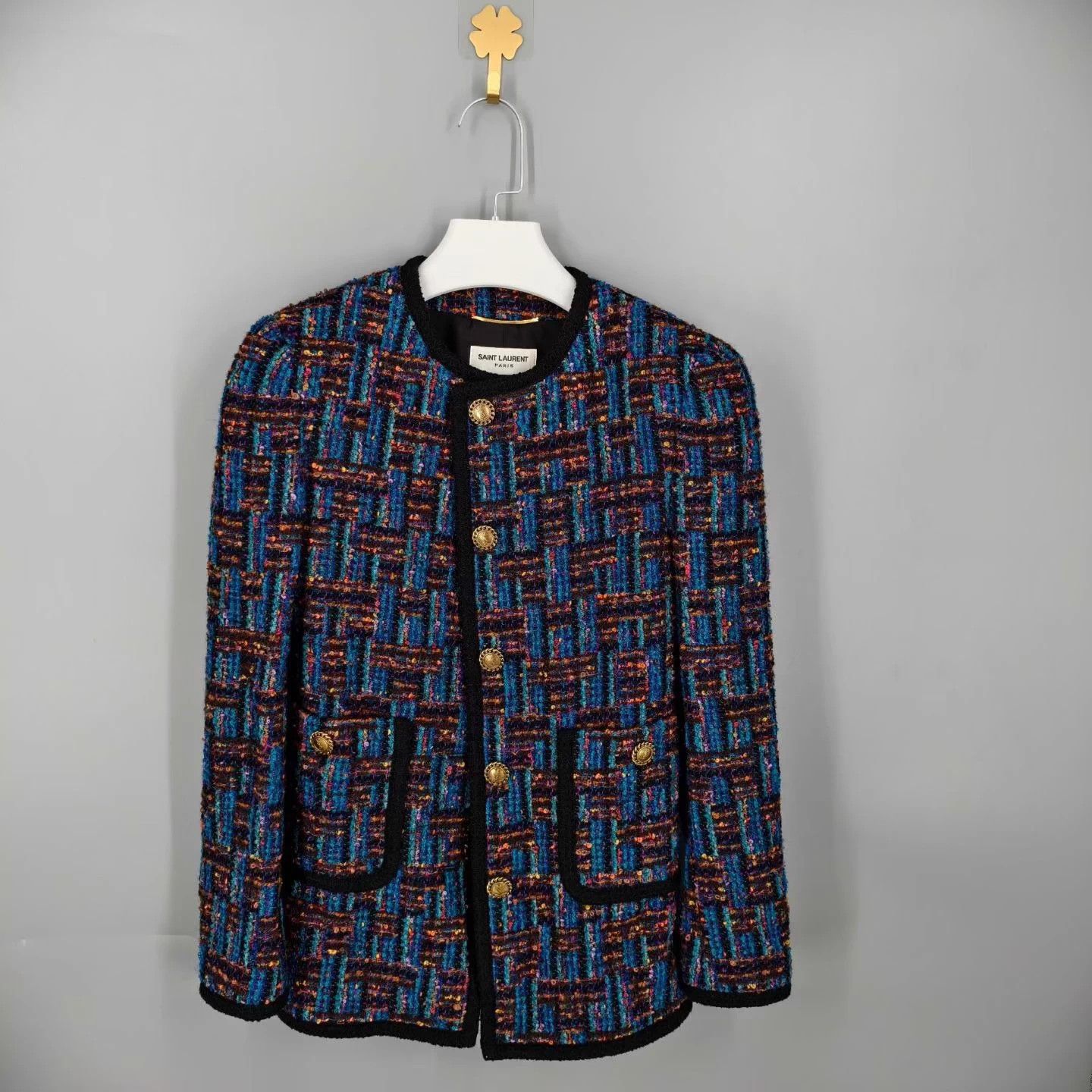 Saint Laurent Paris Saint Laurent Wool Blend Tweed Jacket 36 Size XS / US 0-2 / IT 36-38 - 1 Thumbnail
