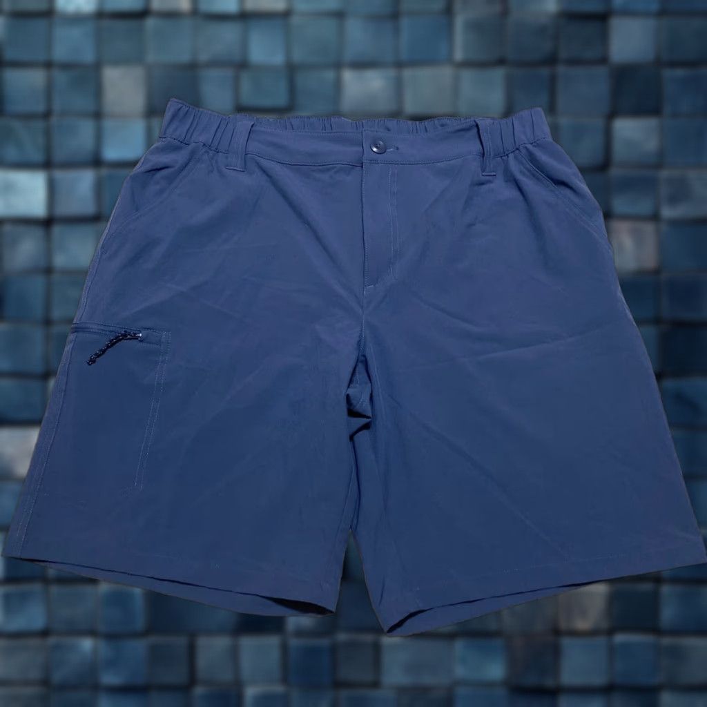 Vintage Columbia Mens Short Large Blue Cargo Inseam 9" Outdoor Hiking Pockets Mid Rise Size US 33 - 1 Thumbnail