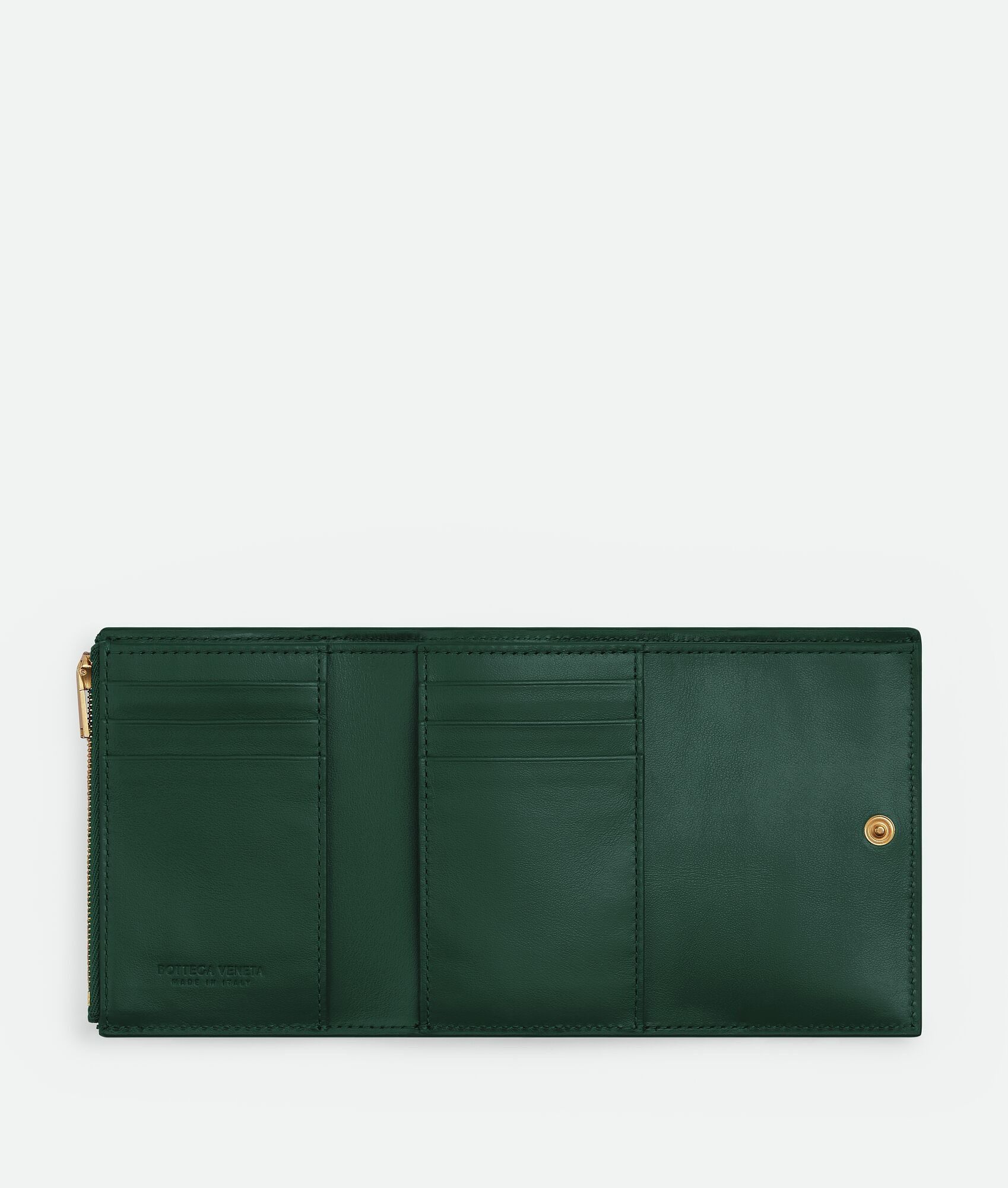 Bottega Veneta o1lf3ng10525 Size: OS / Cassette Tri-Fold Zip Wallet Green Size ONE SIZE - 2 Thumbnail