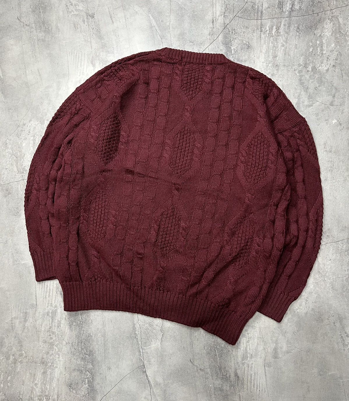 90s Burberrys ウール ニット ナイト ロゴ プリント 肉厚 40 VINTAGE 90s BURBERRY BIG LOGO KNIT SWEATER