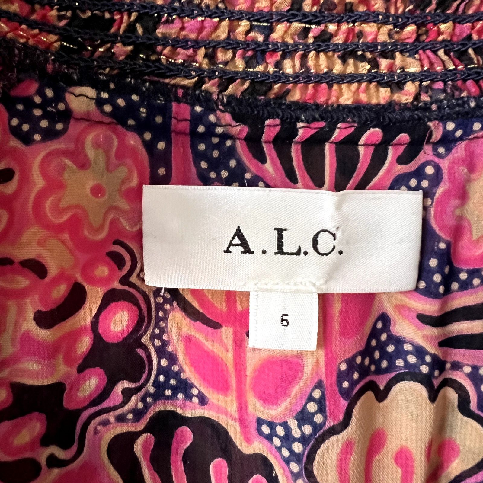 A.L.C. A.L.C. Silvie silk mini pink floral Dress size 6 C0 Size M / US 6-8 / IT 42-44 - 4 Thumbnail