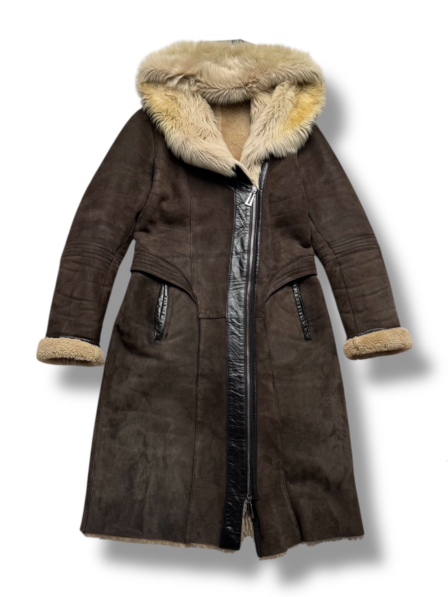 Vintage Y2K Real Sheepskin Coat(V248) Size M / US 6-8 / IT 42-44 - 1 Thumbnail
