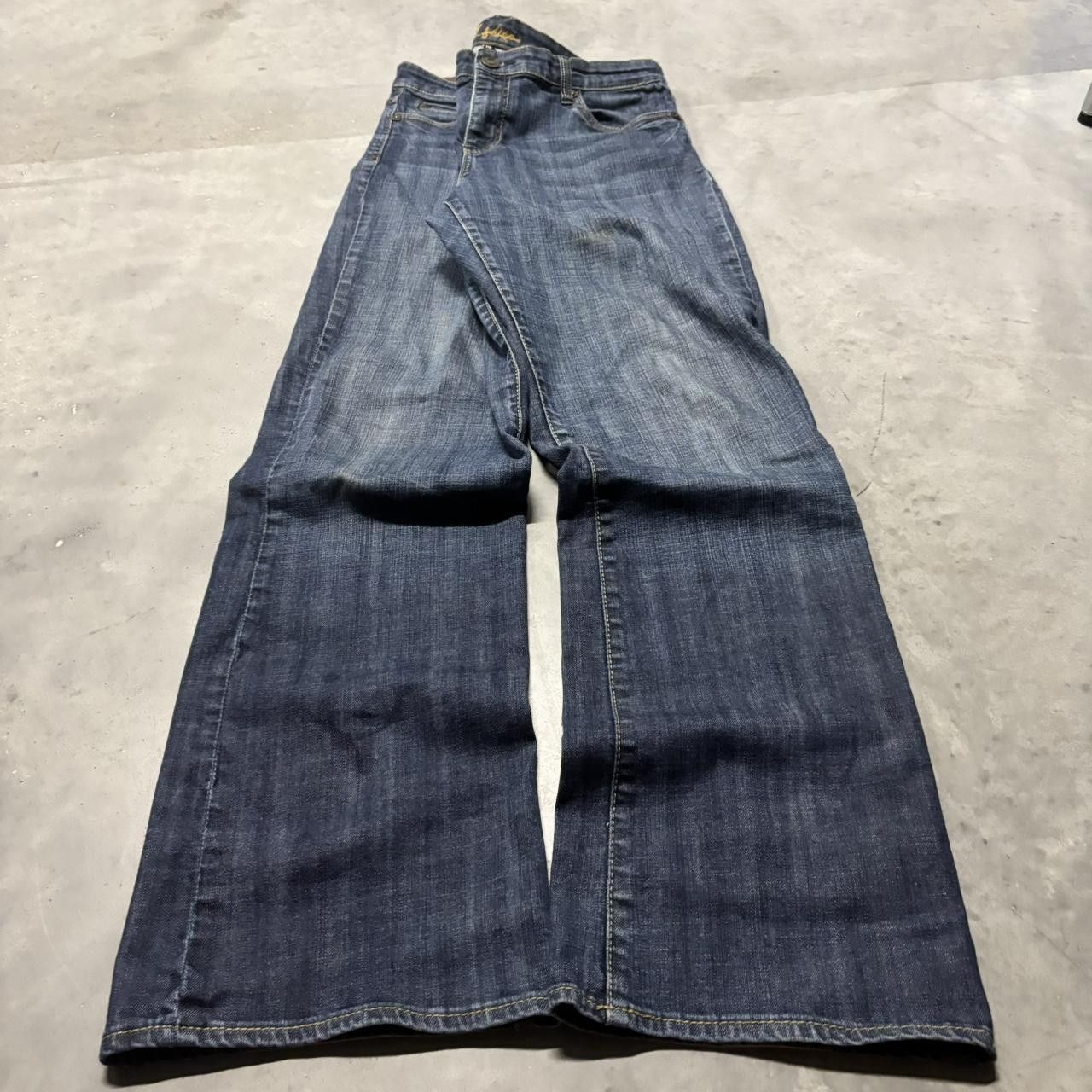 Japanese Brand × Vintage Crazy Vintage Y2K/2000s Grunge Dark Wash Bootcut Denim Jeans! Size US 34 / EU 50 - 3 Thumbnail