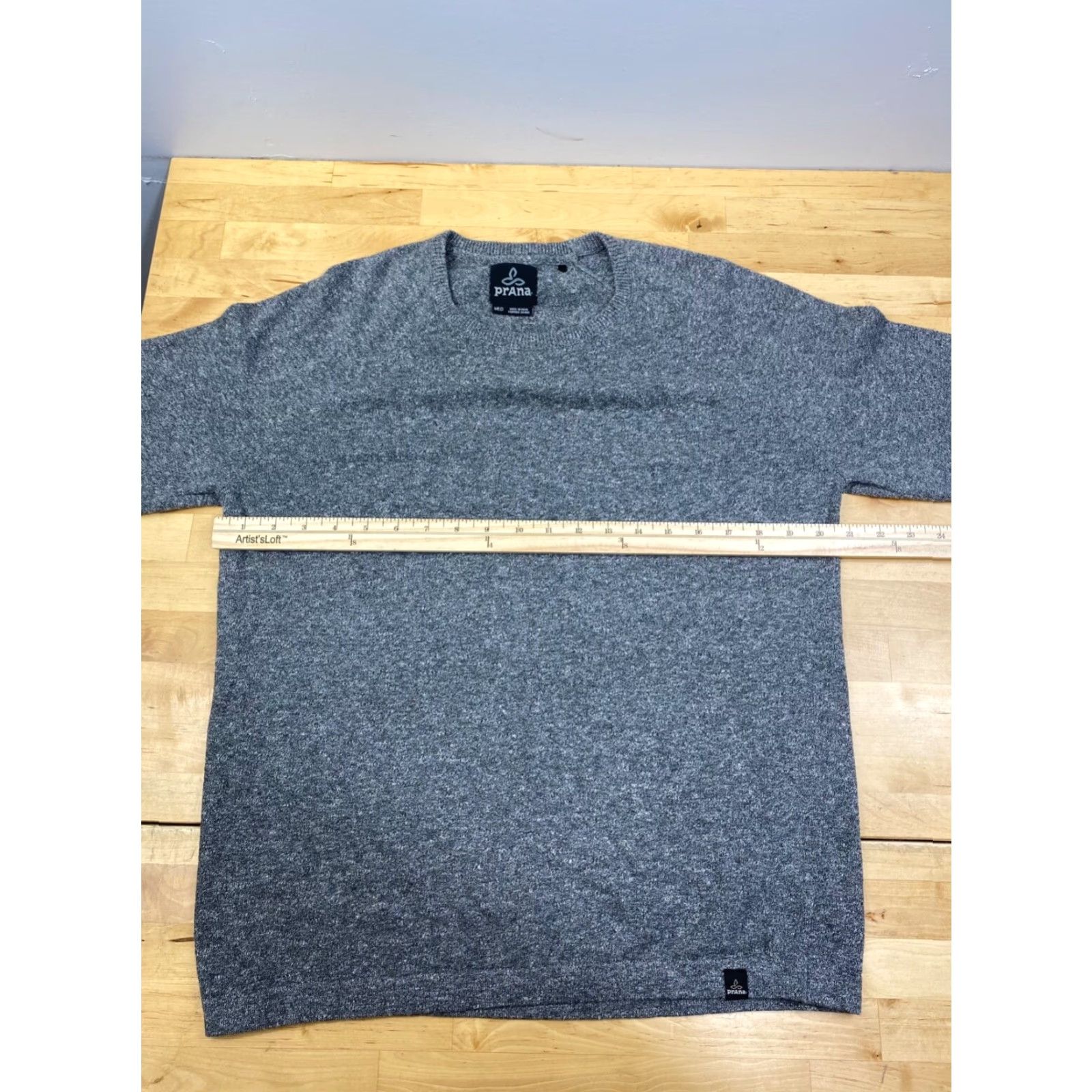 Prana prAna Kaola Crew Sweater Mens M Gray Casual Travel Outdoor Pullover 10039 Size US M / EU 48-50 / 2 - 4 Thumbnail